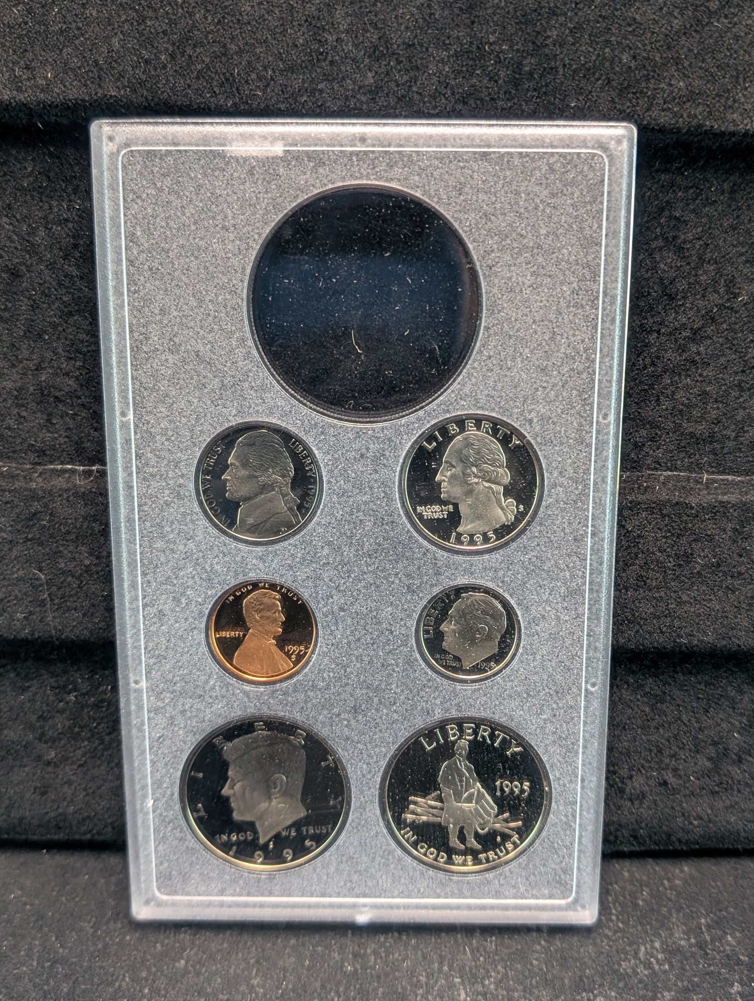 Partial 1995-S U.S. Prestige Set, Missing Commemorative Silver Dollar, No Box
