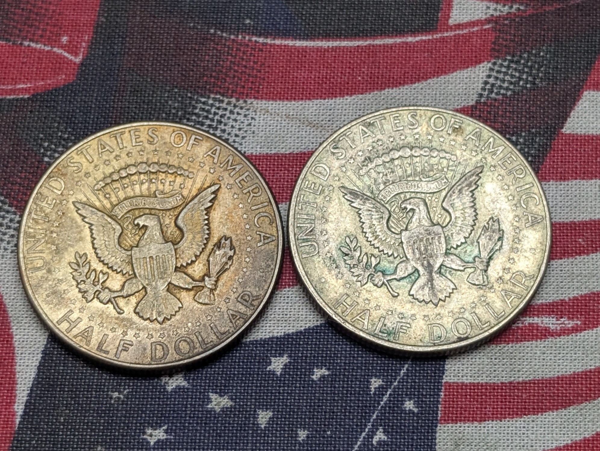 (2) 1967 Kennedy 40% Silver Half Dollars