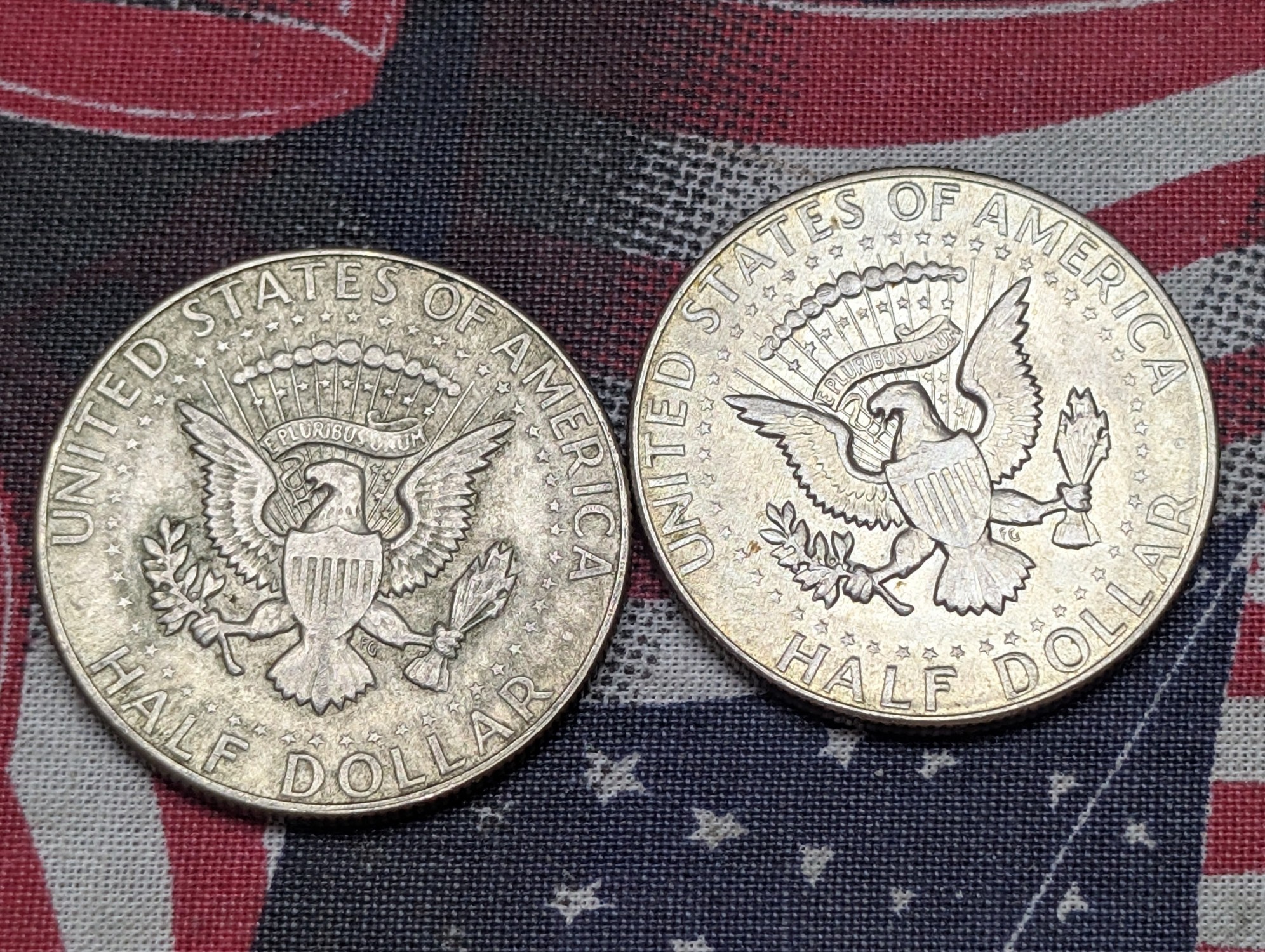 (2) 1969-D Kennedy 40% Silver Half Dollars