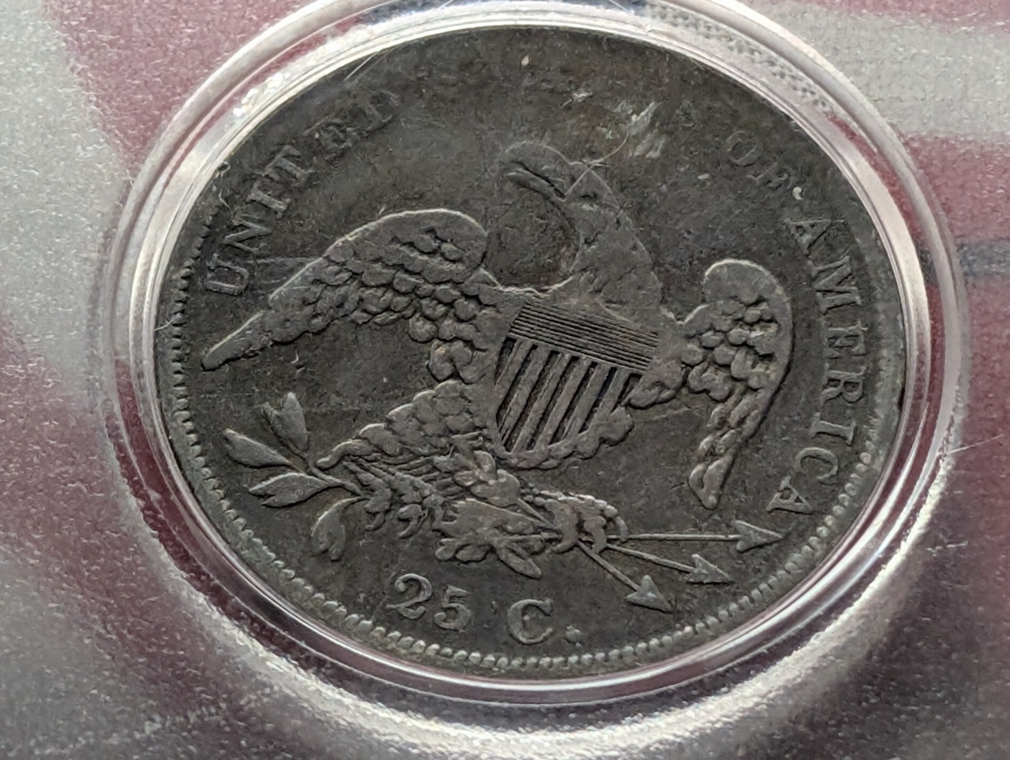 1836 Capped Bust Silver Quarter