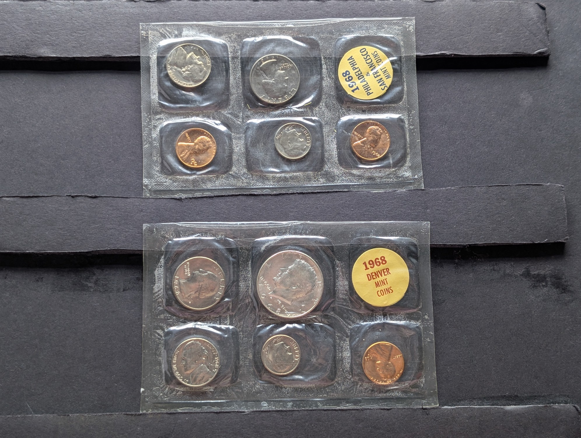 1968 P, D, & S United States Unc. Mint Set, No Envelope - Includes 40% Silver Kennedy Half Dollar