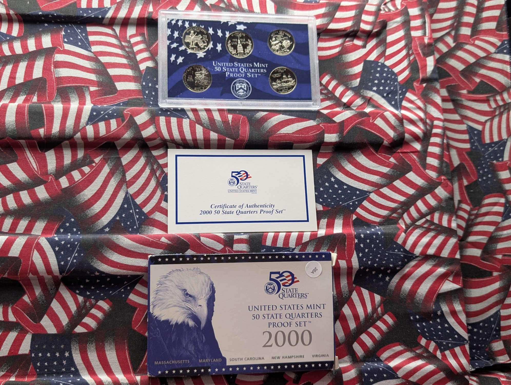 2000-S U.S. Mint State Quarters Proof Set in OGP w/ COA