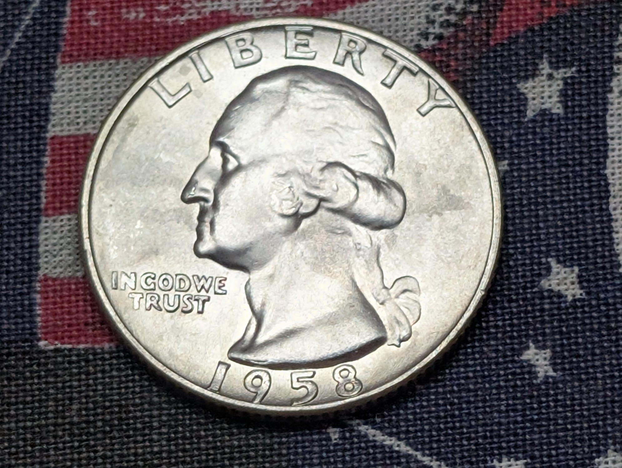 1958-D Washington 90% Silver Quarter