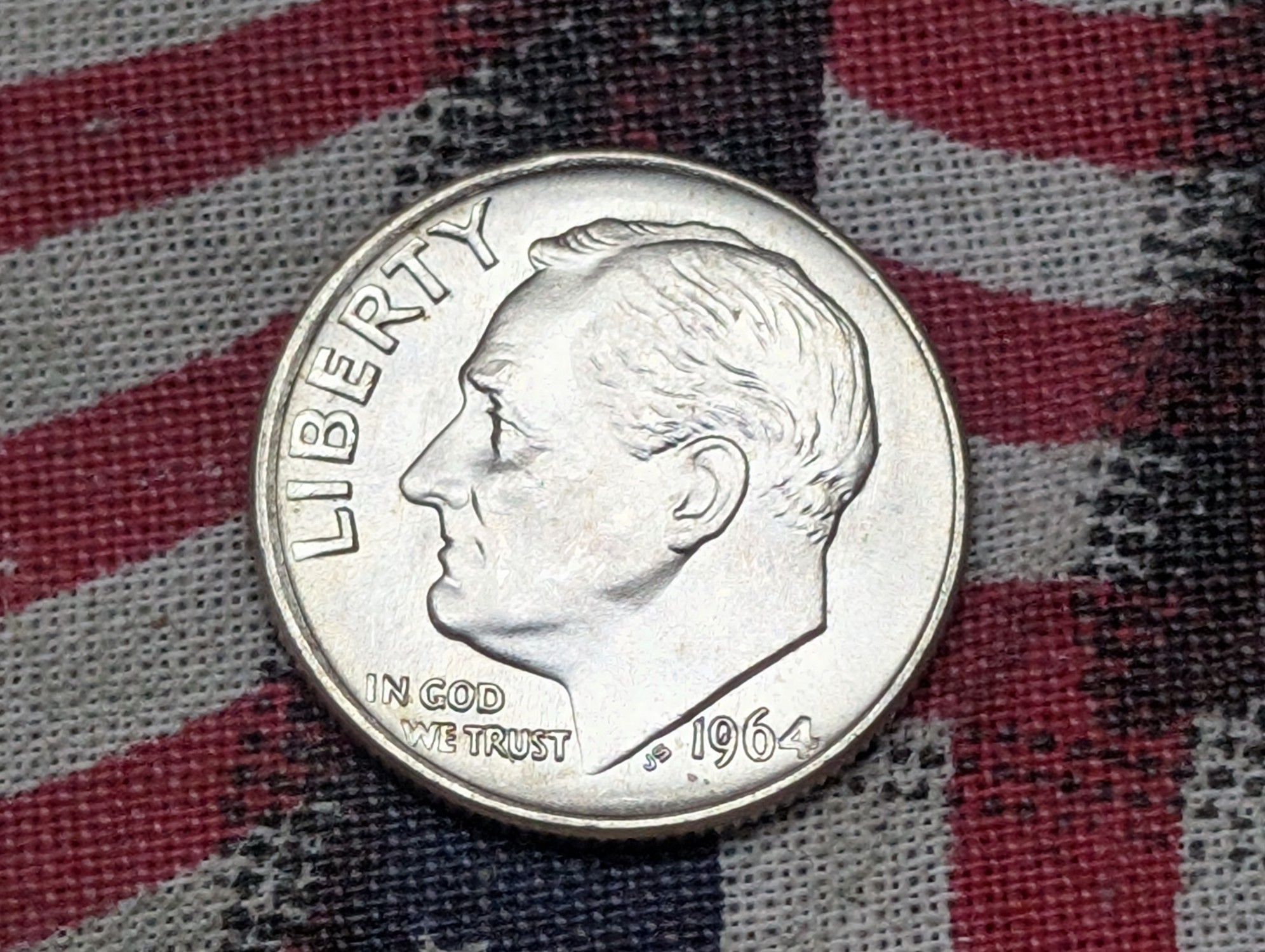 1964 Roosevelt 90% Silver Dime