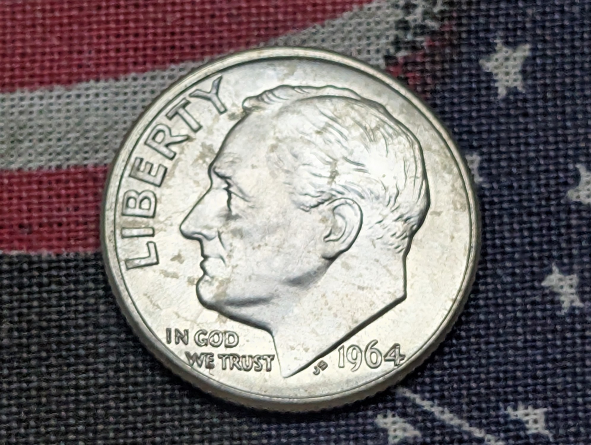 1964-D Roosevelt 90% Silver Dime