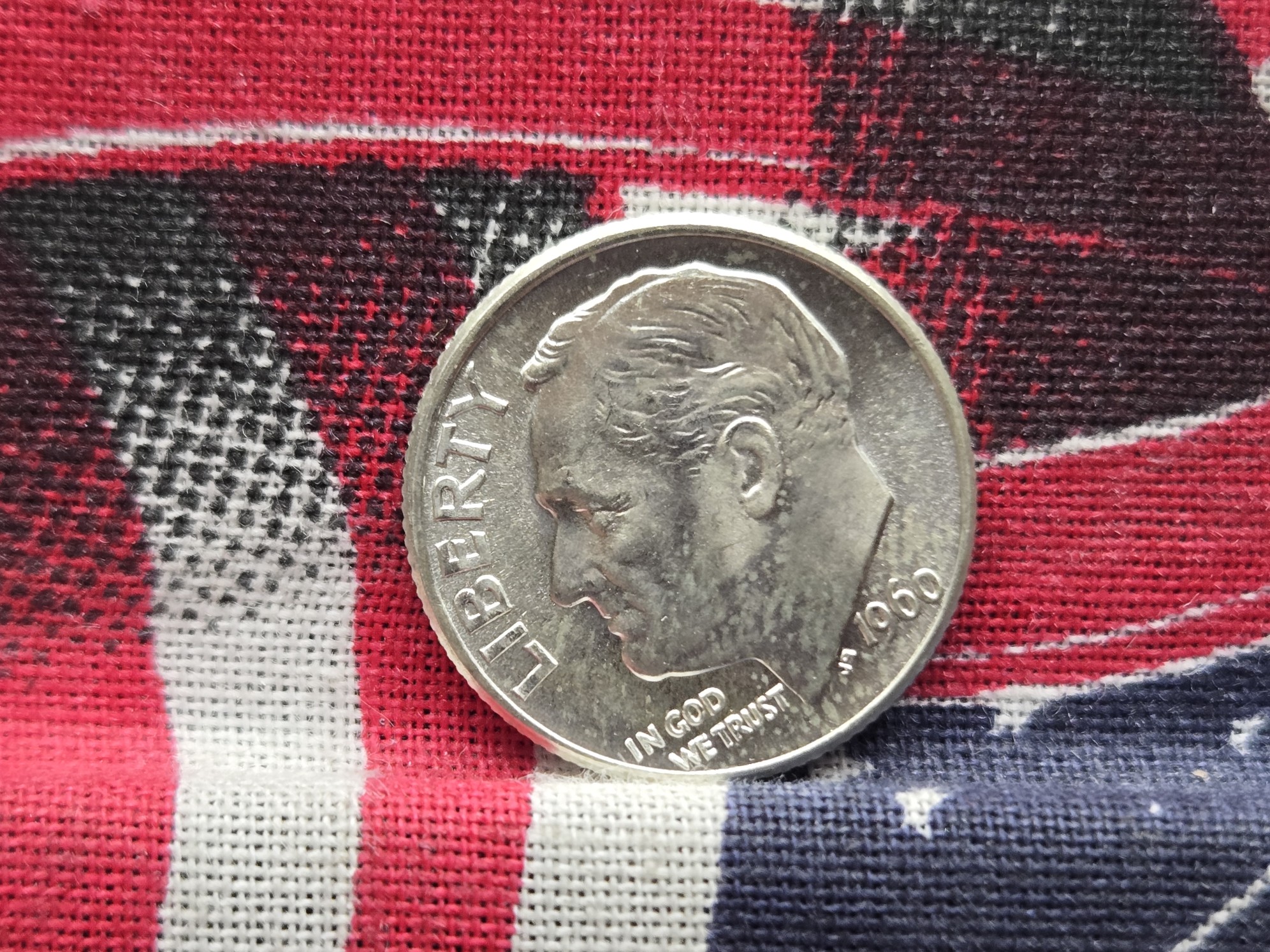 1960-D Roosevelt 90% Silver Dime