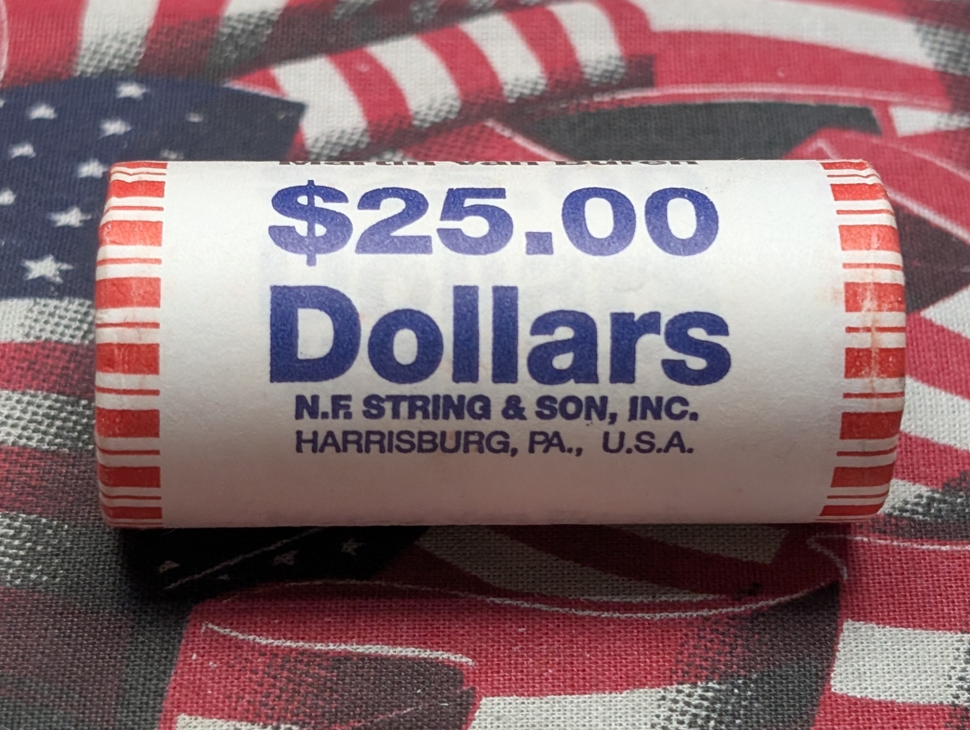 $25 Roll of 2008 Martin Van Buren Presidential Dollars