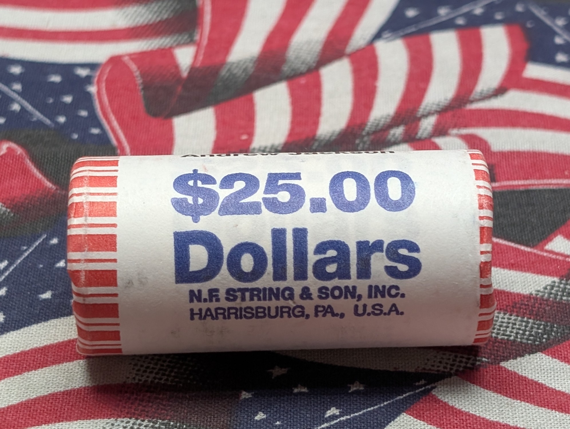 $25 Roll of Andrew Jackson Presidential Dollars