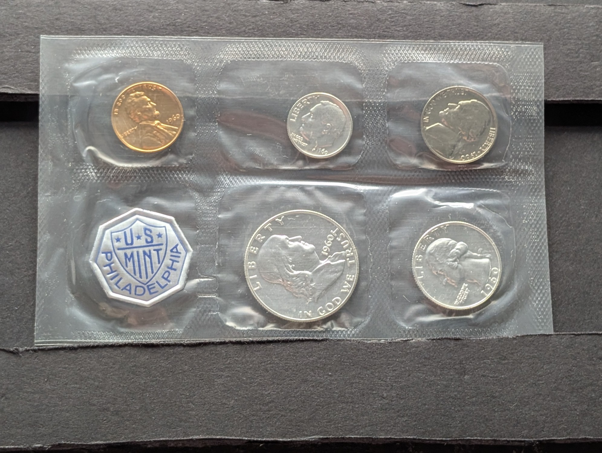 1960 U.S. Mint Proof Set, No Envelope - Includes (3) 90% Silver Coins