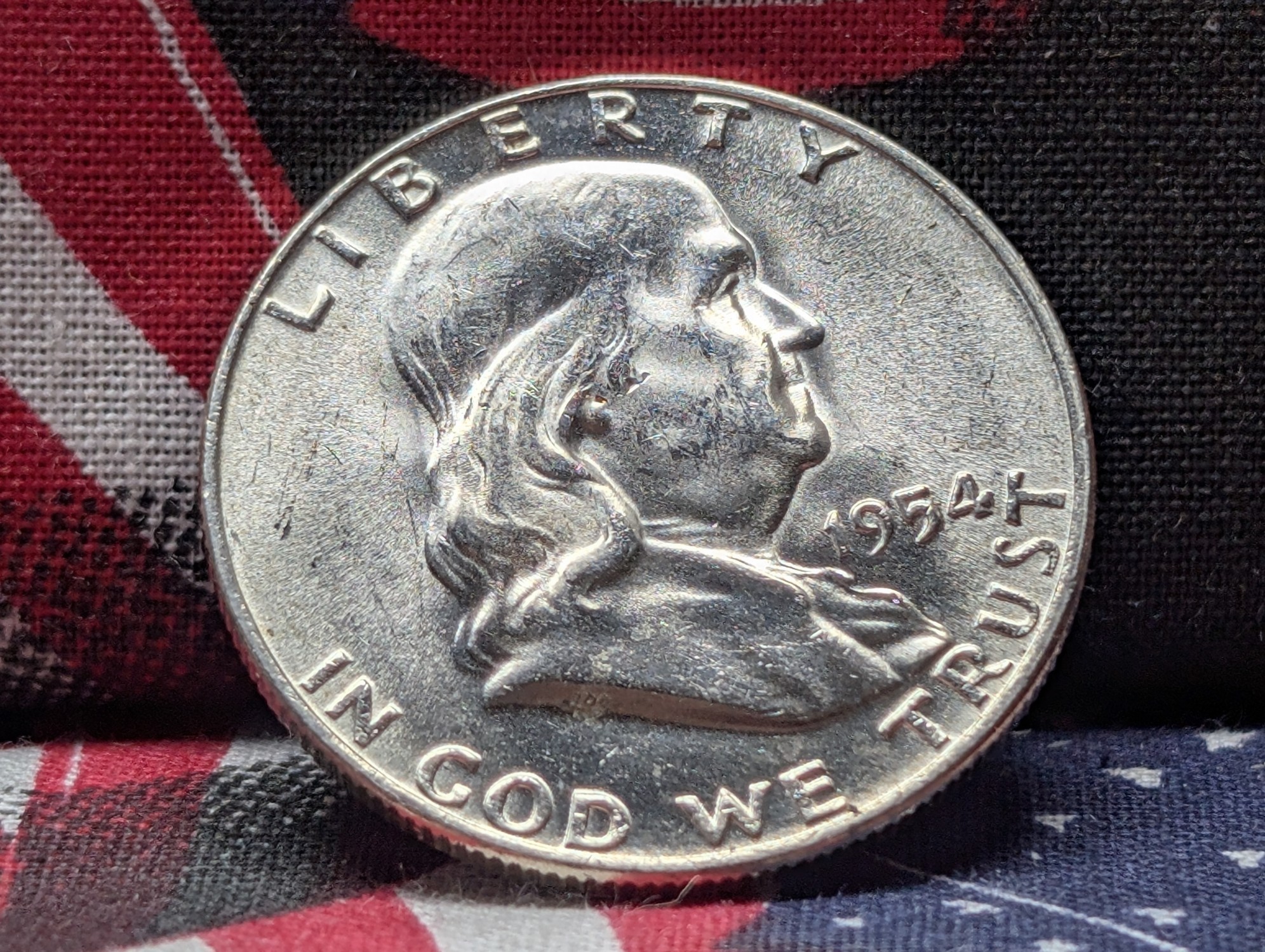 1954-D Franklin 90% Silver Half Dollar - Unc.