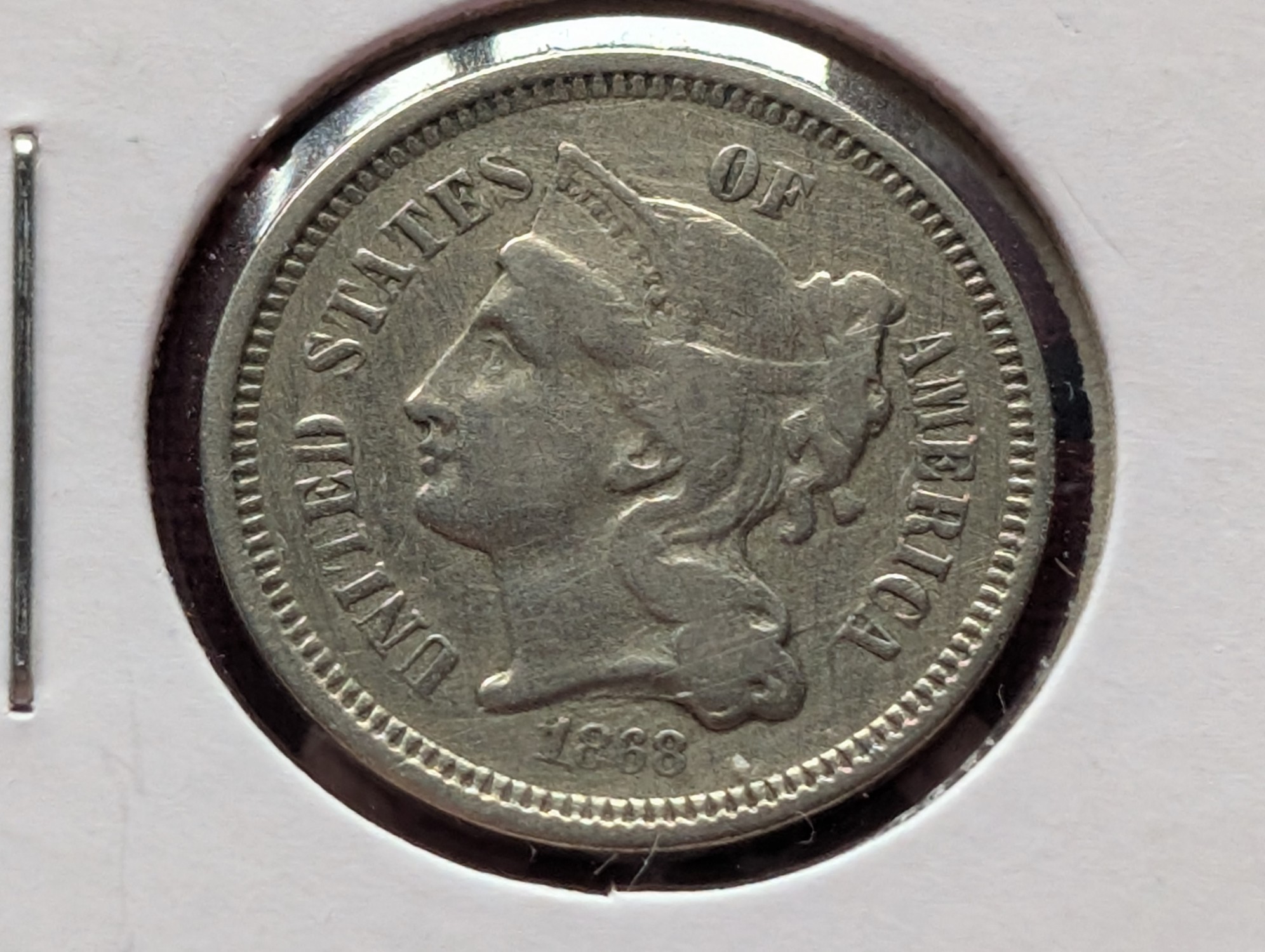 1868 Three Cent Nickel