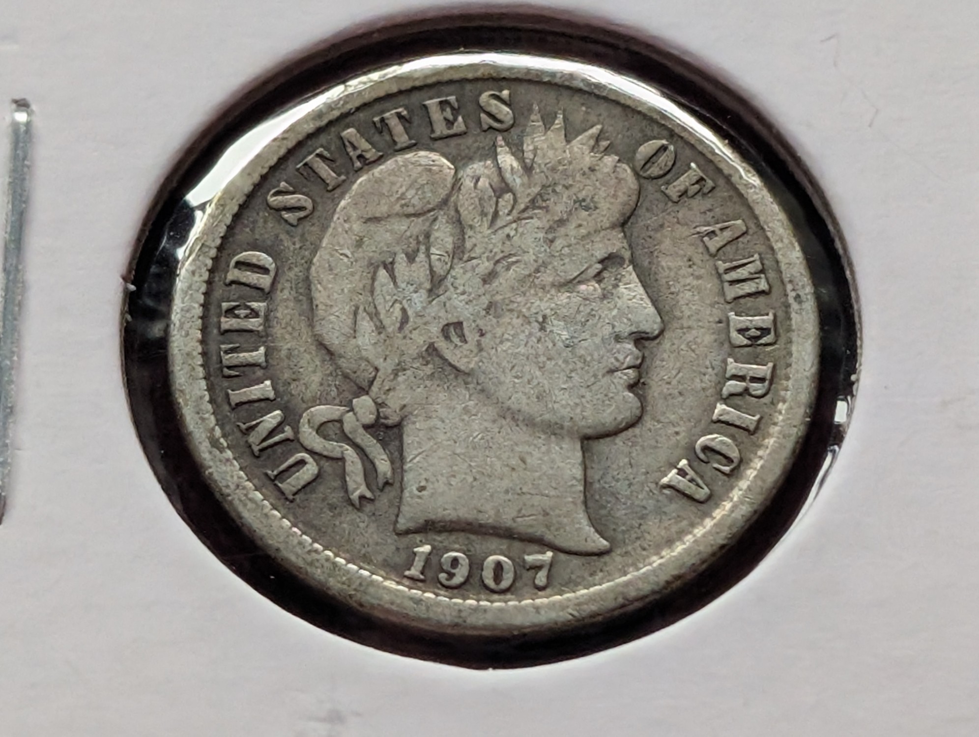 1907-O Barber 90% Silver Dime