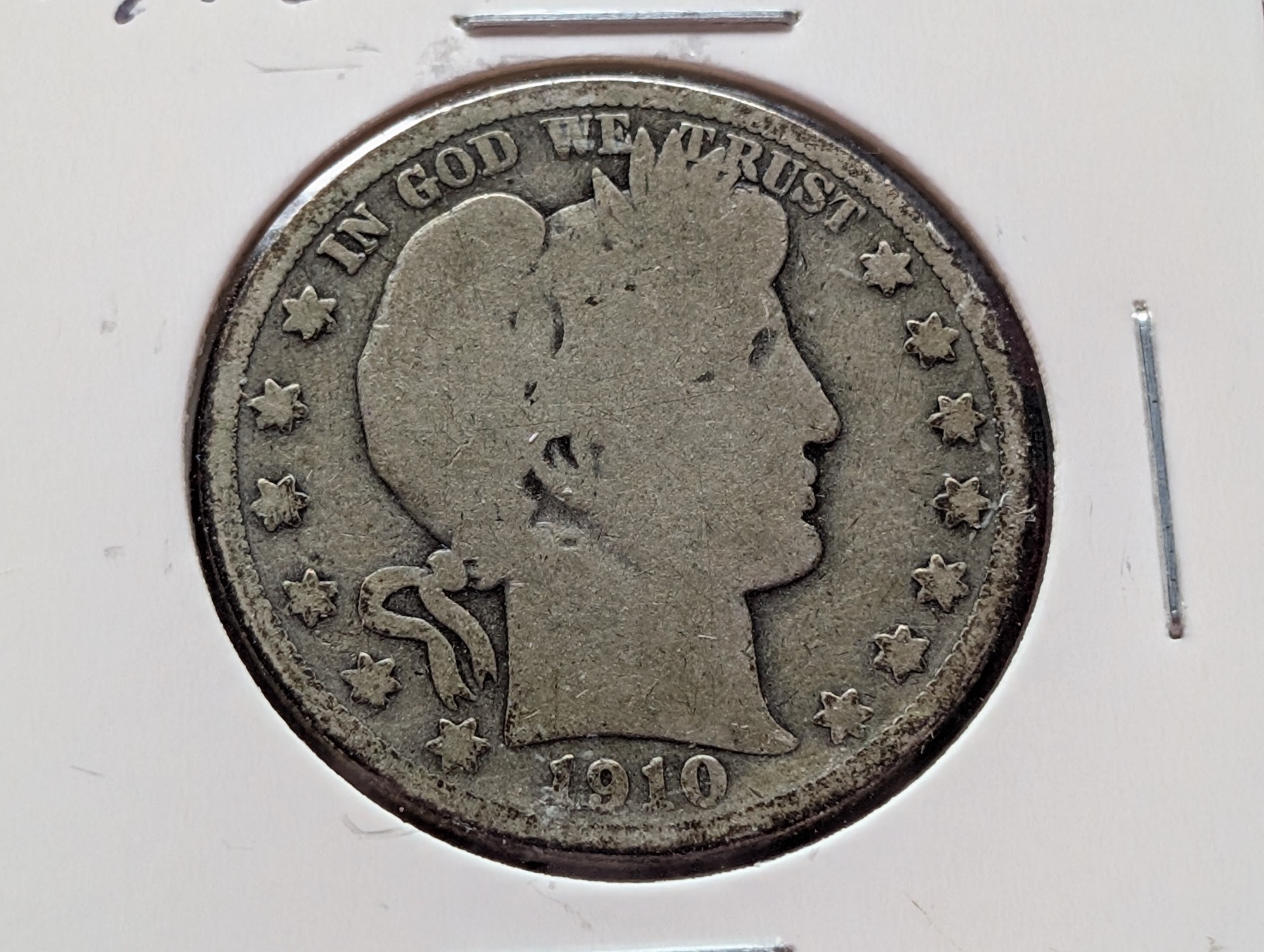 1910 Barber 90% Silver Half Dollar