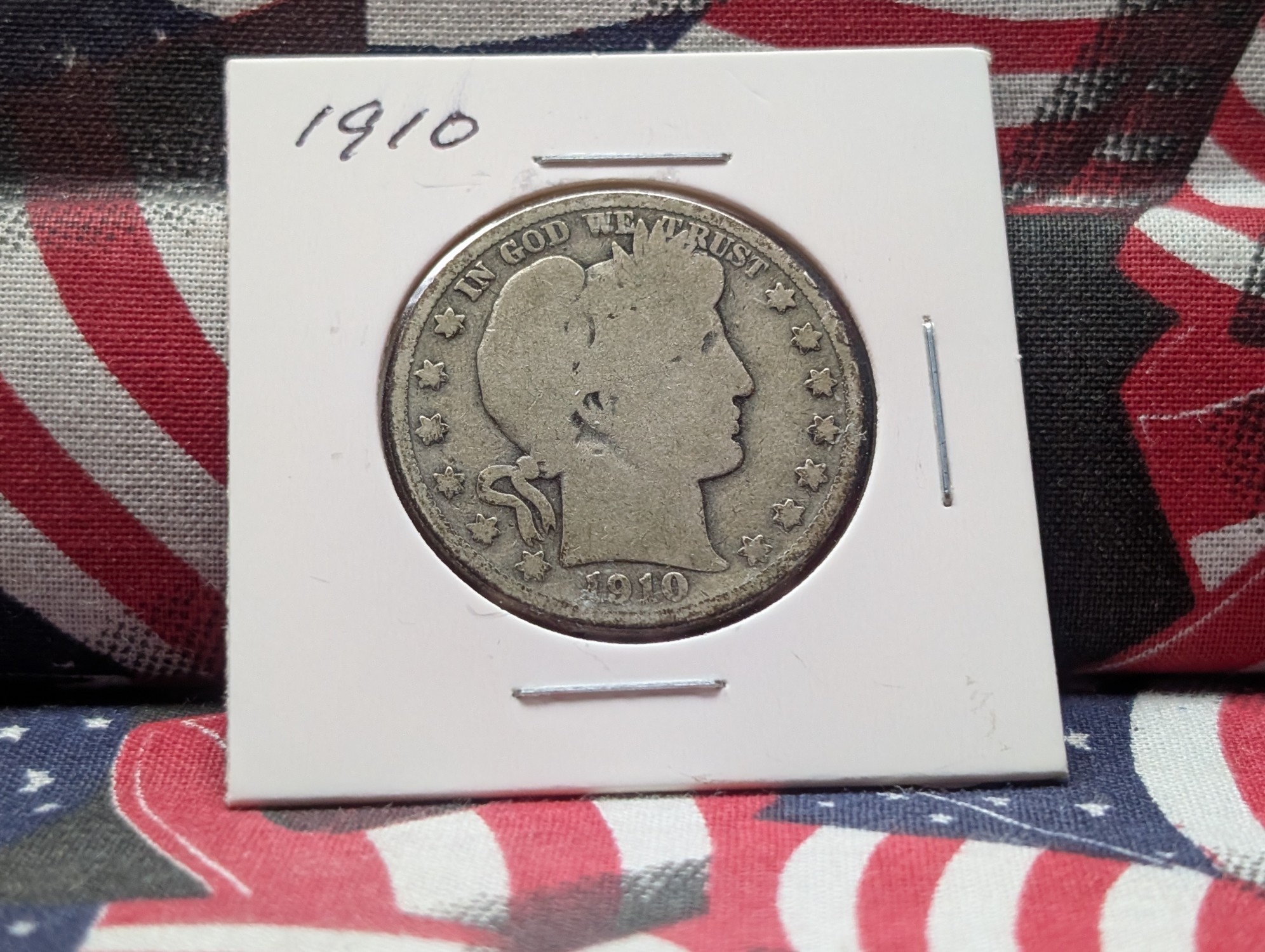 1910 Barber 90% Silver Half Dollar
