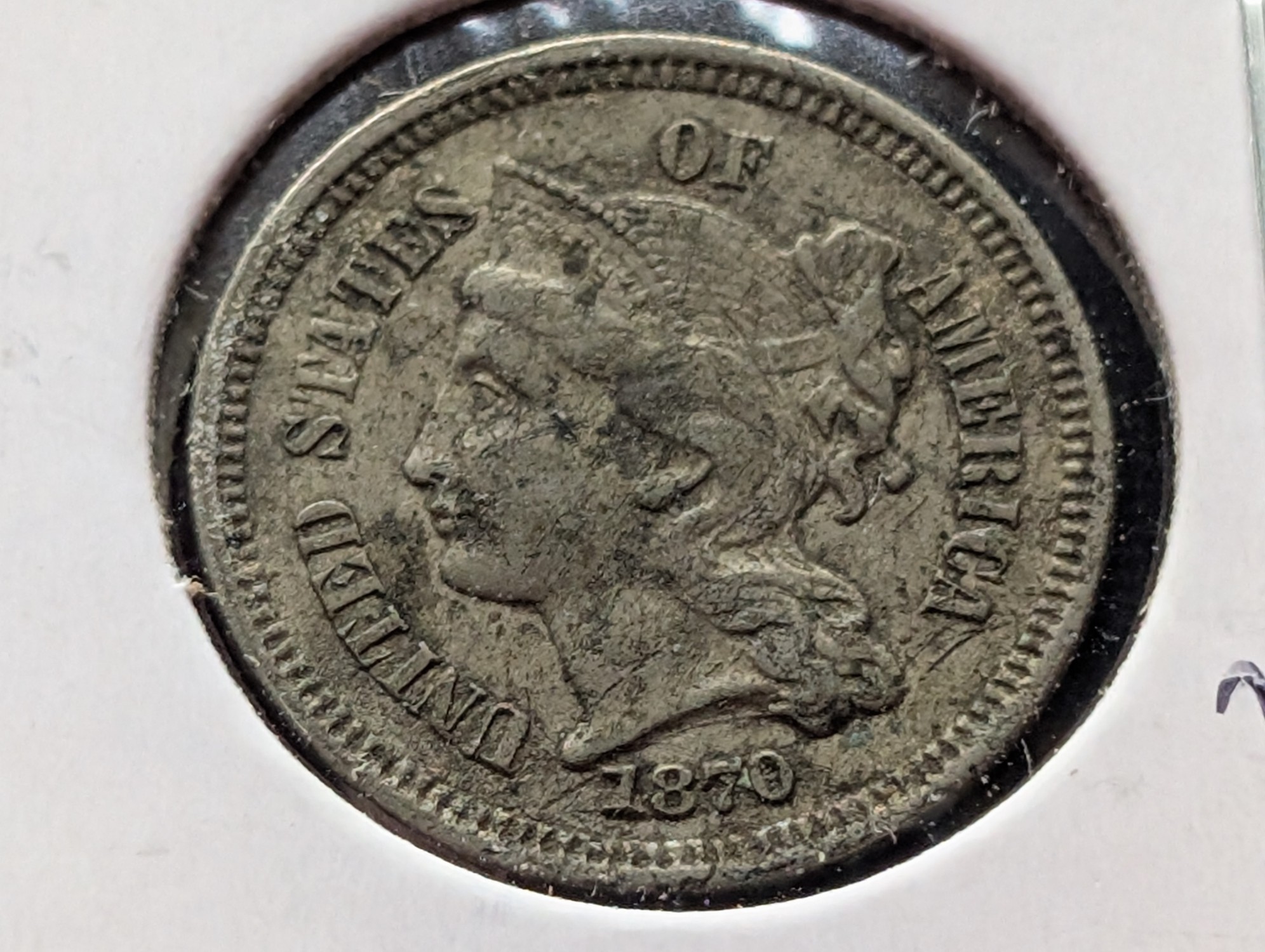 1870 Three Cent Nickel - XF