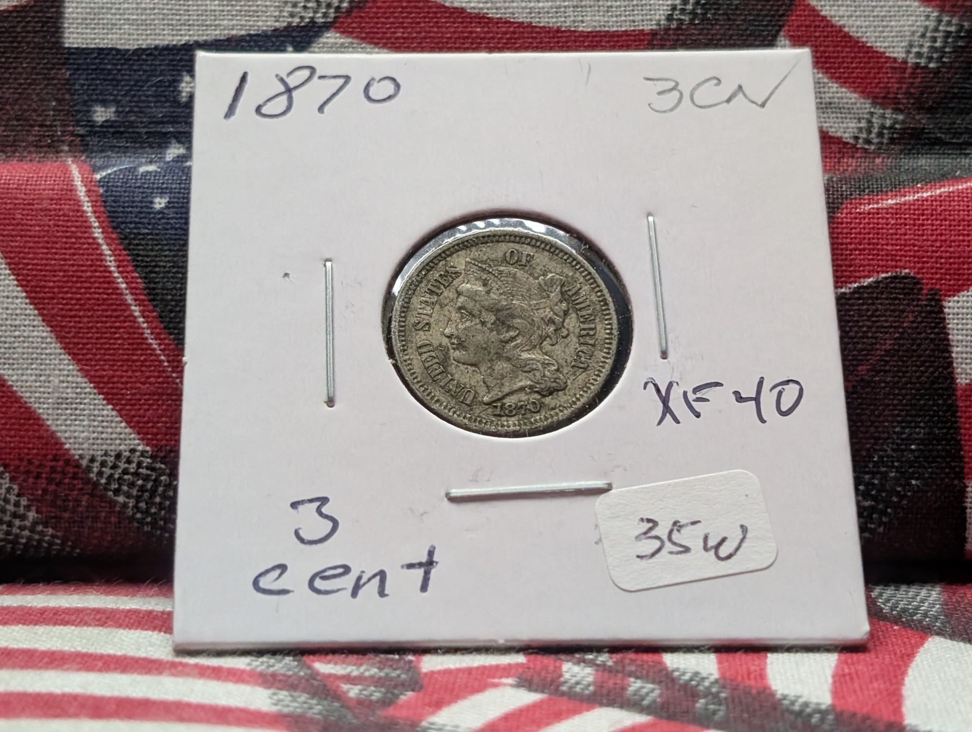 1870 Three Cent Nickel - XF