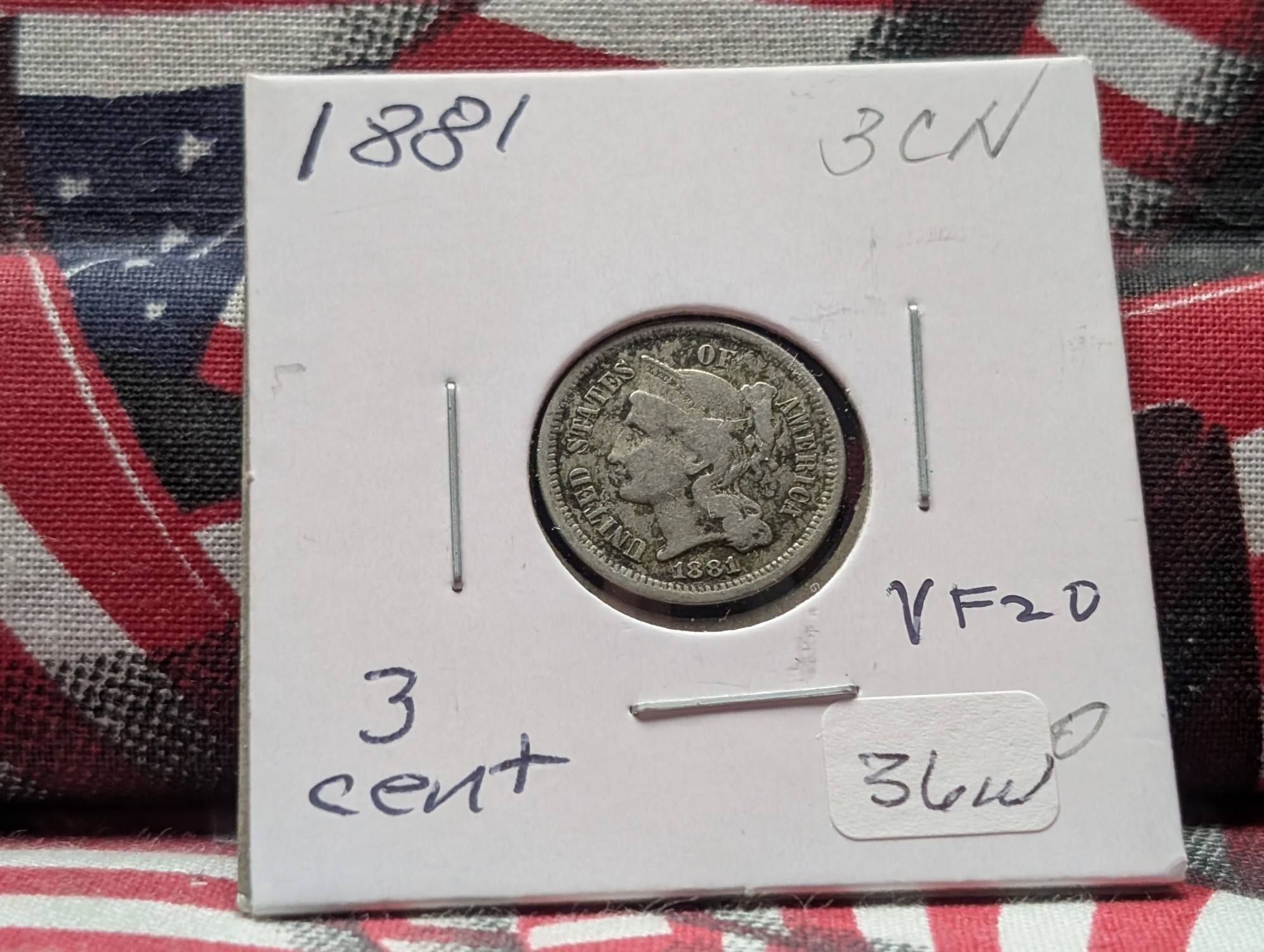 1881 Three Cent Nickel - VF