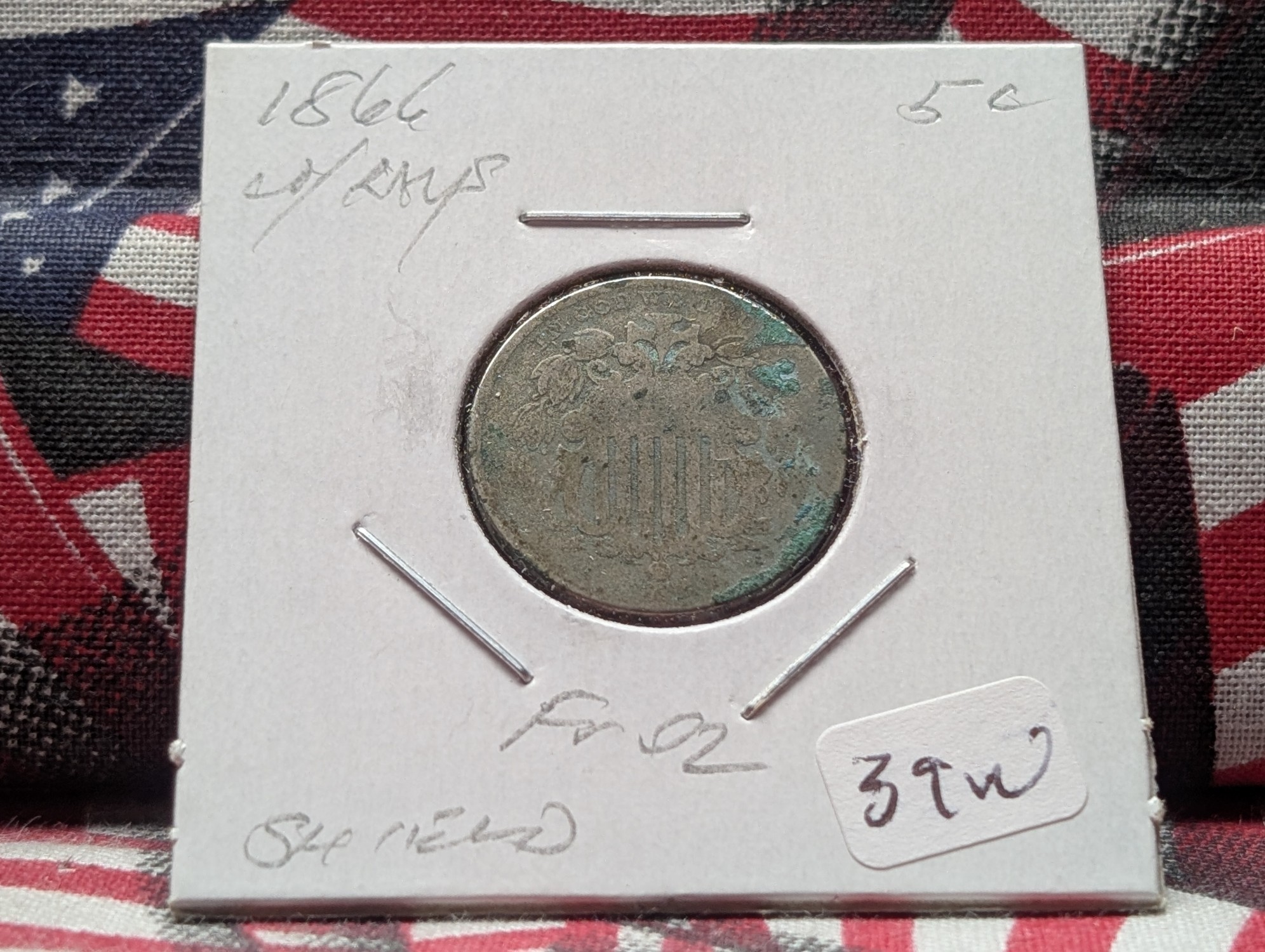1866 Shield Nickel - Fr