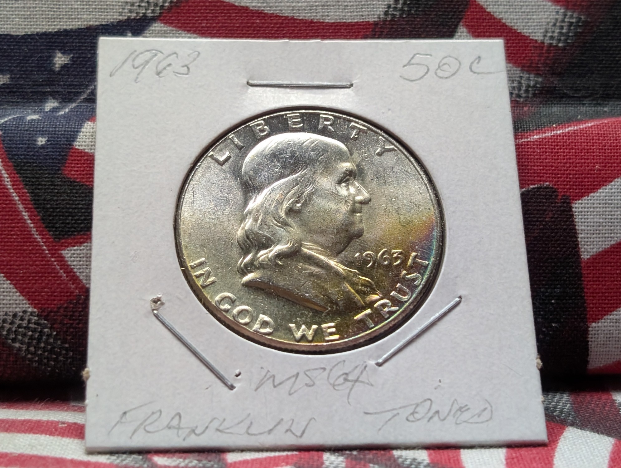 1963 Franklin 90% Silver Half Dollar