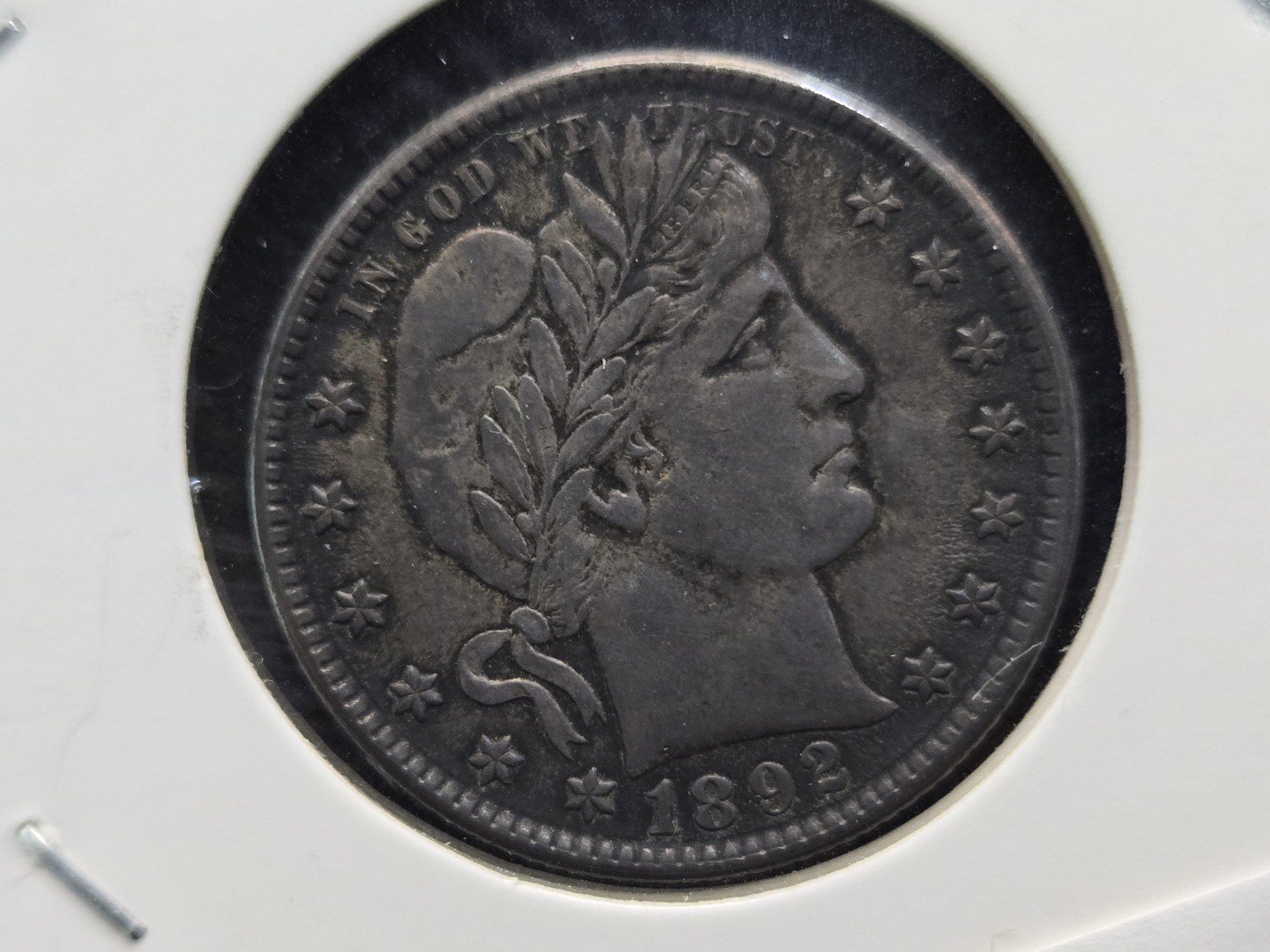 1892-O Barber 90% Silver Quarter - VF