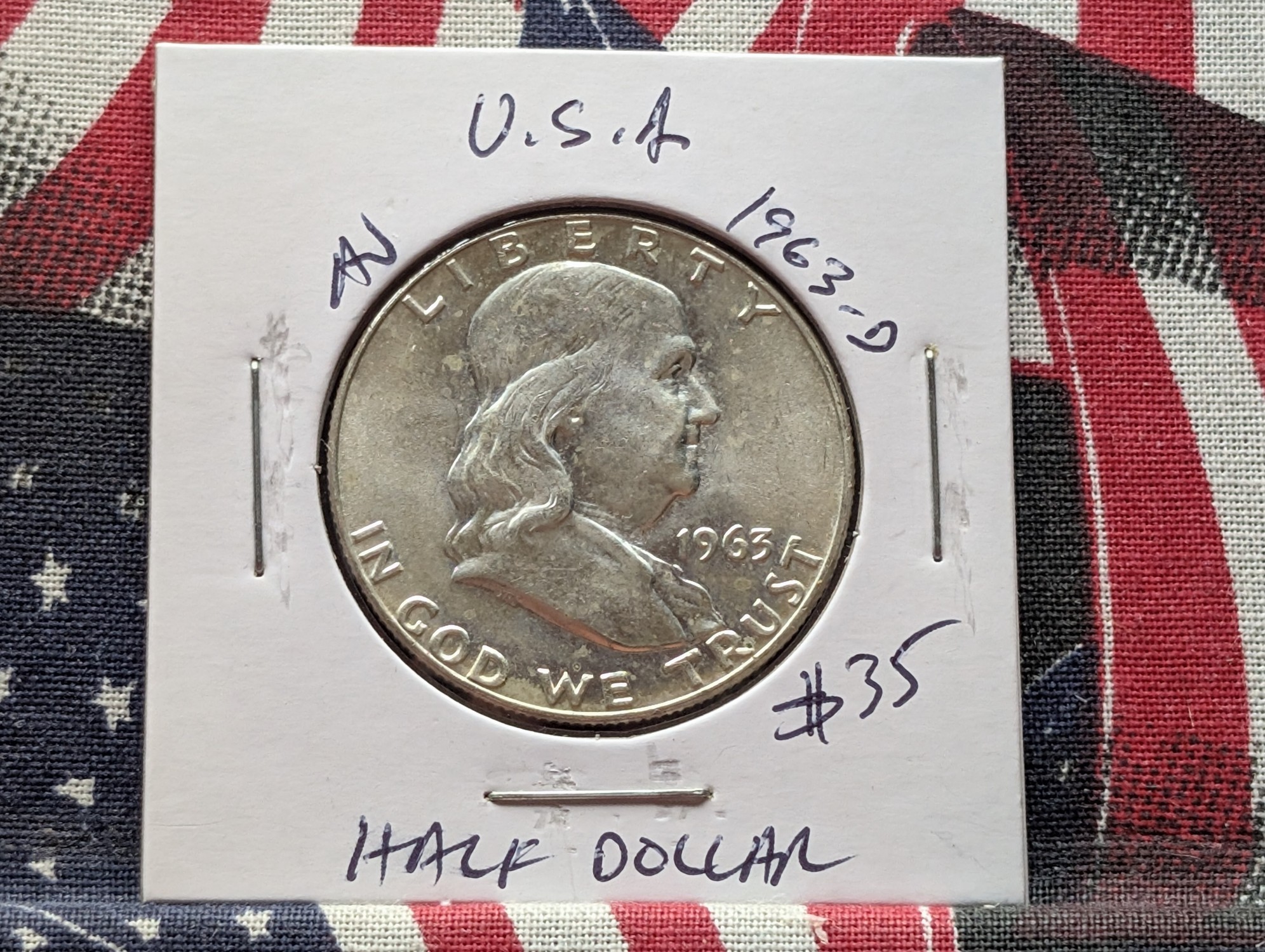1963-D Franklin 90% Silver Half Dollar