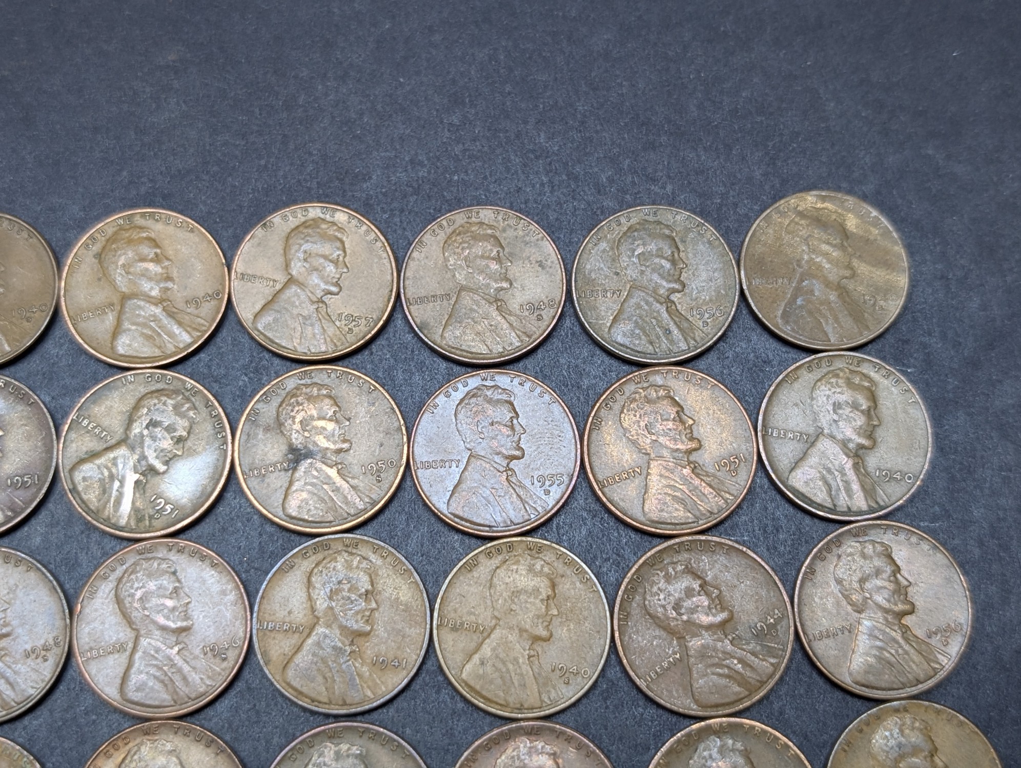 (49) Assorted Mixed Date Lincoln Wheat Cents