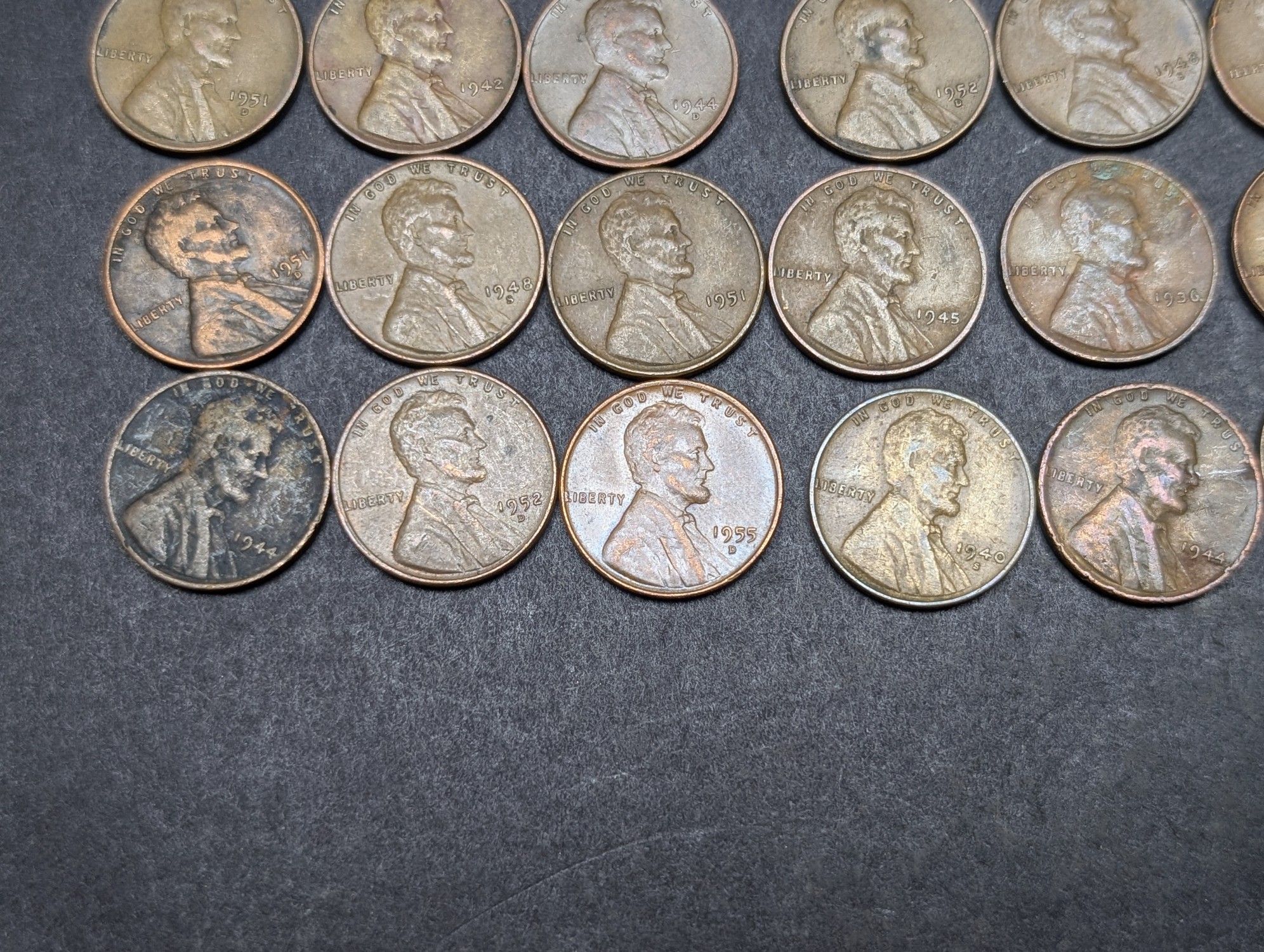 (49) Assorted Mixed Date Lincoln Wheat Cents