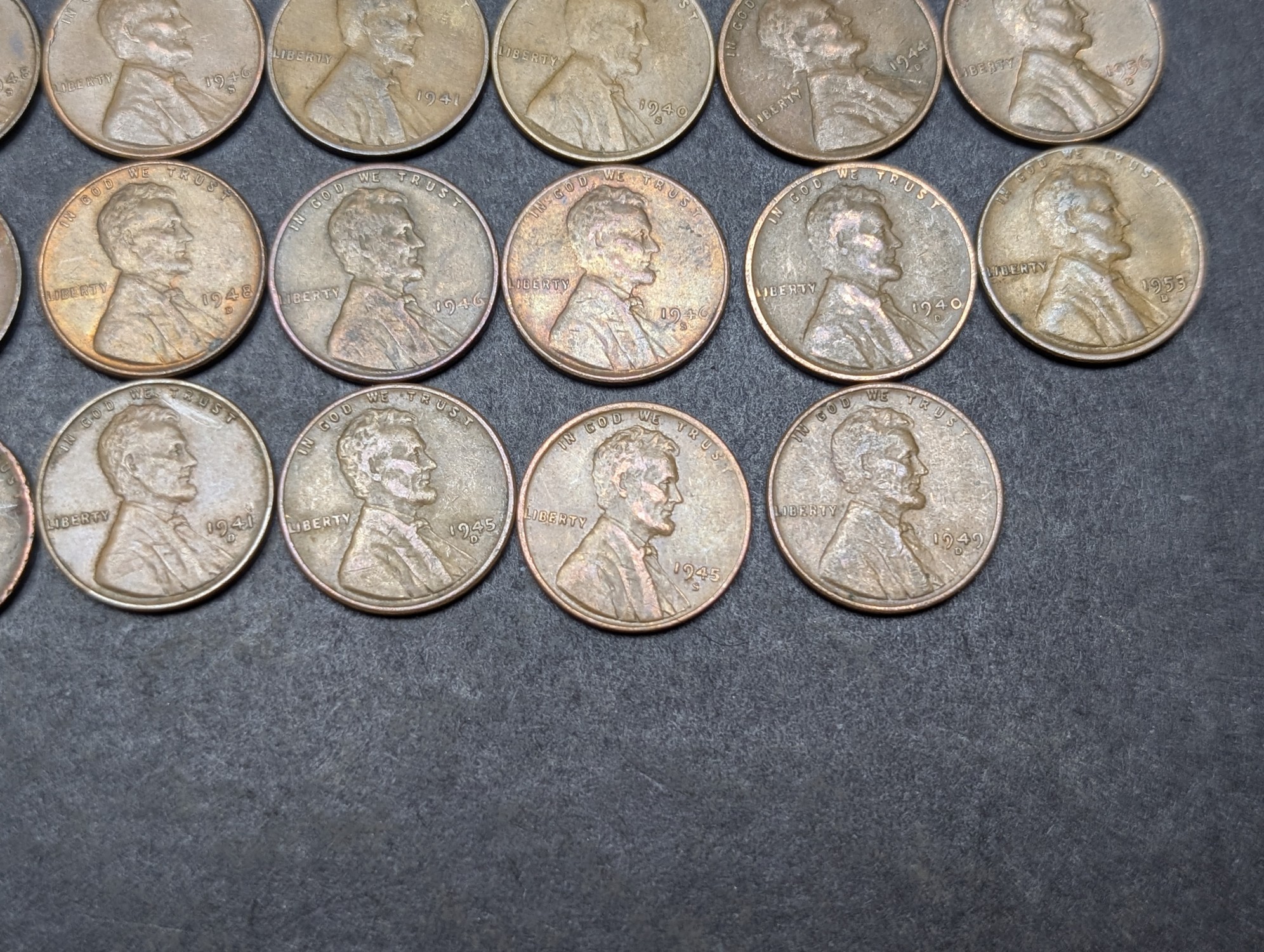 (49) Assorted Mixed Date Lincoln Wheat Cents