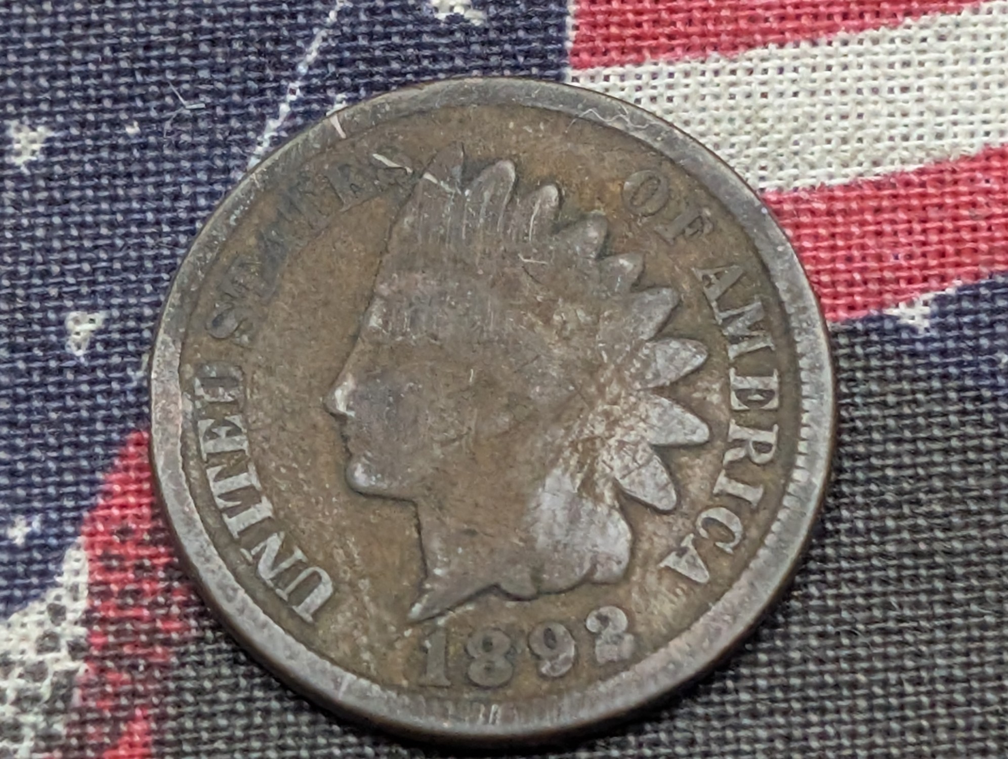 1892 Indian Head Cent - GOOD