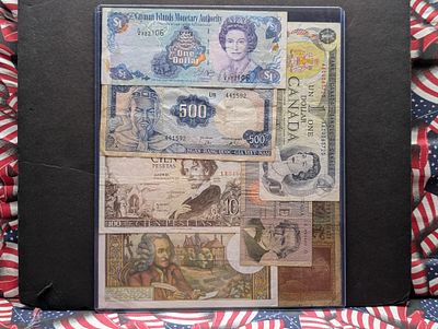 (7) Assorted World Currency Notes in Display Condition PLEASE NOTE Some coins may have a grade 