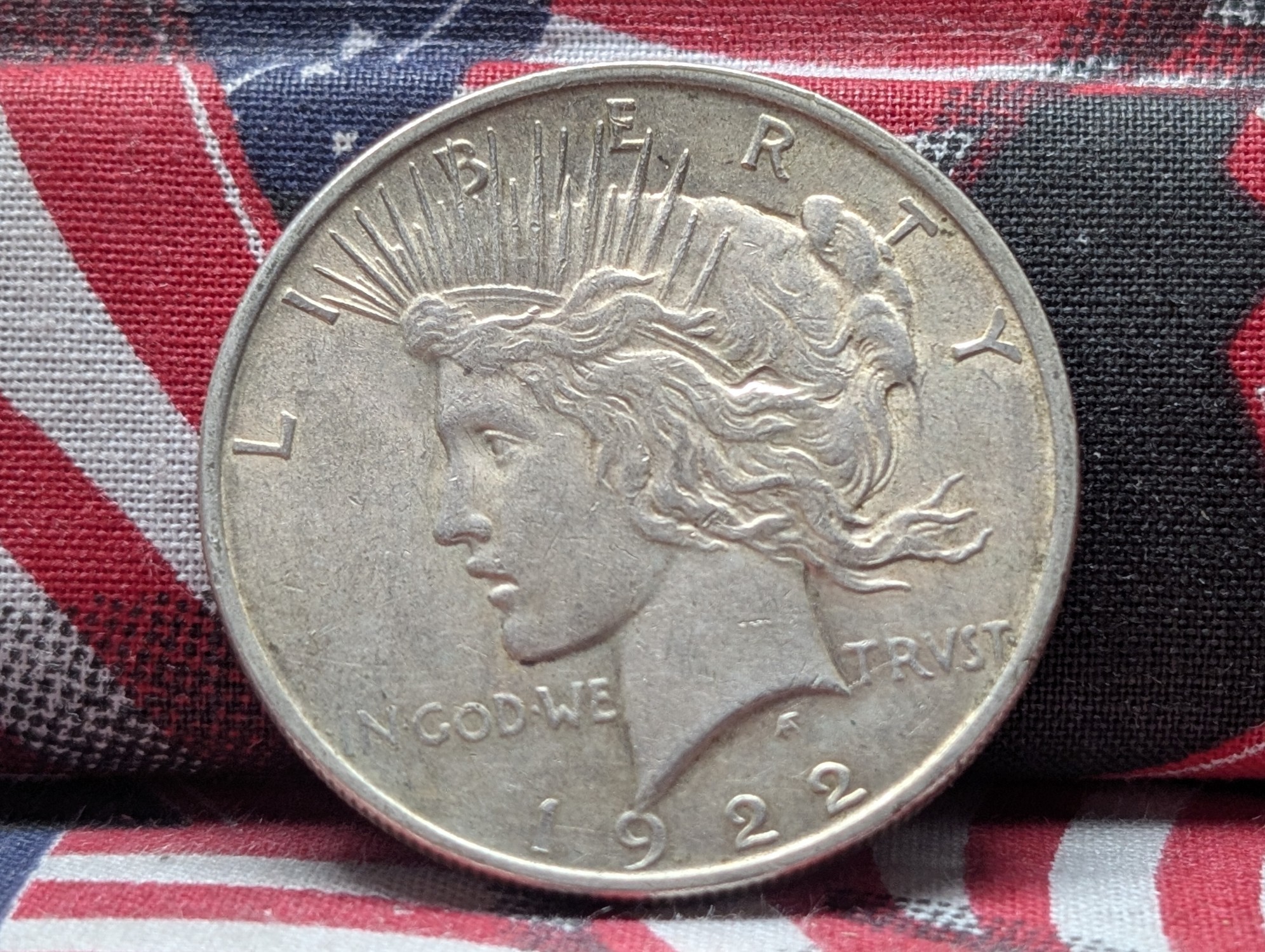1922 Peace 90% Silver Dollar