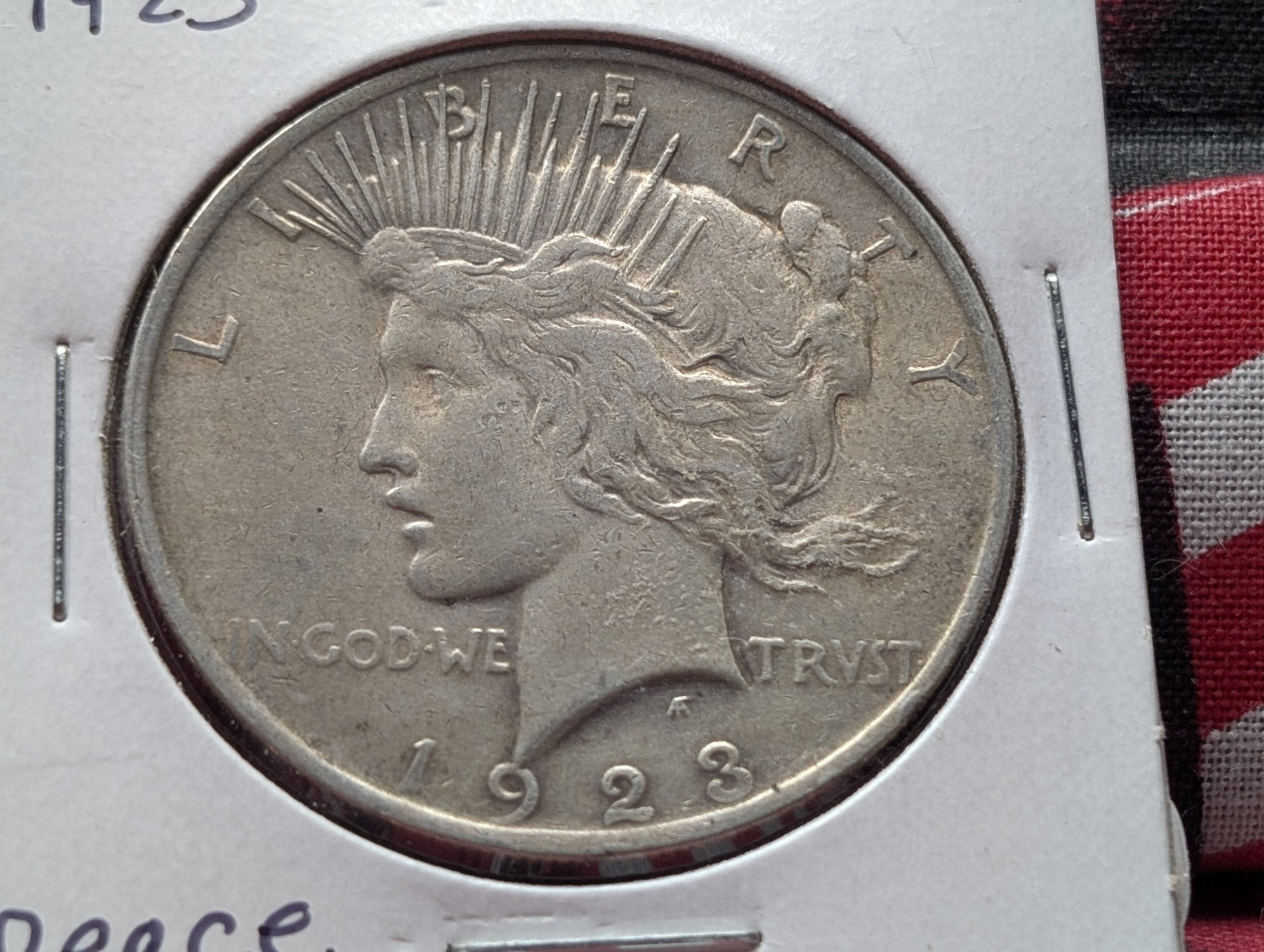 1923 Peace 90% Silver Dollar