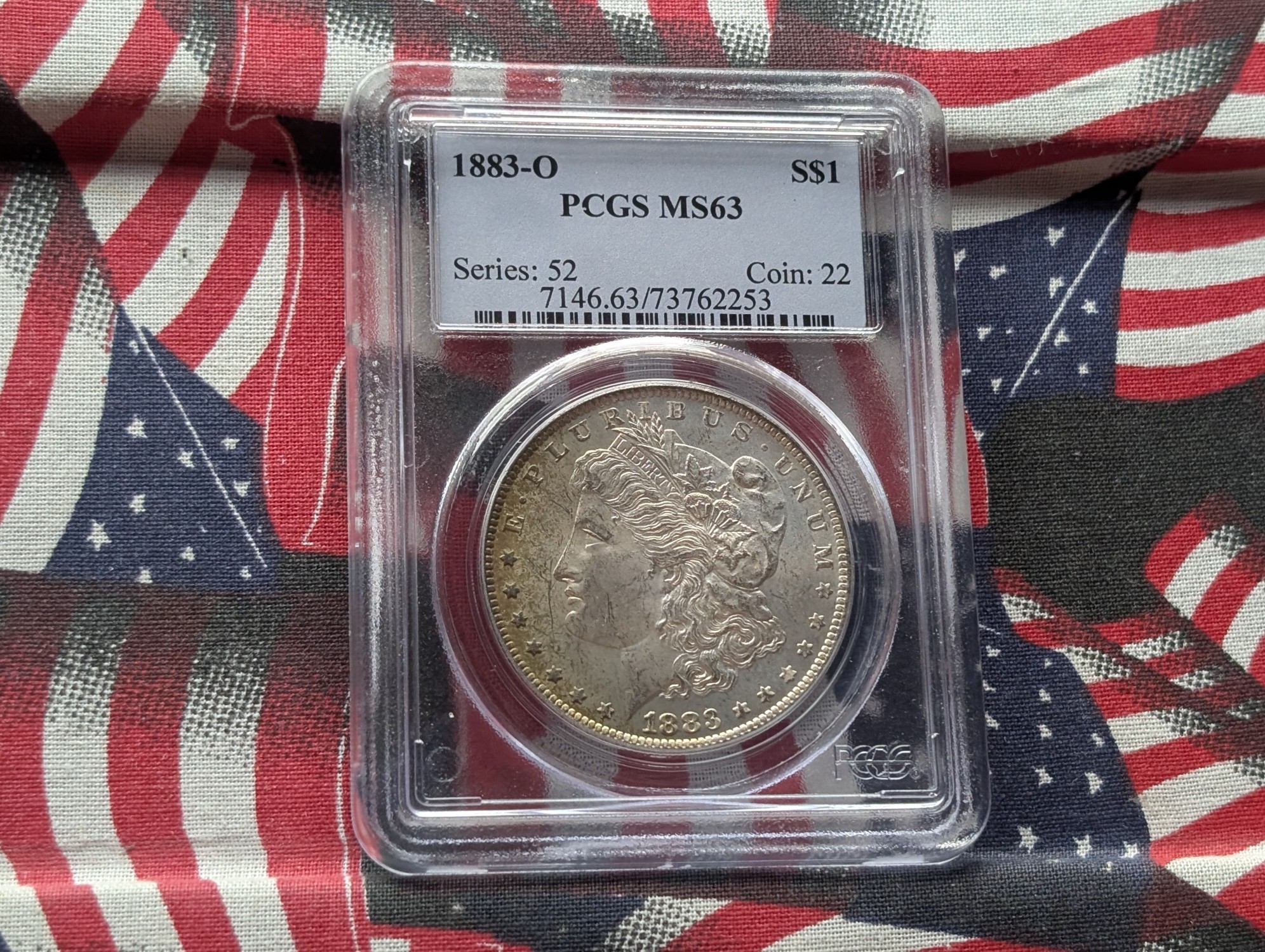 1883-O Morgan 90% Silver Dollar PCGS MS63 - 143 Years Old!
