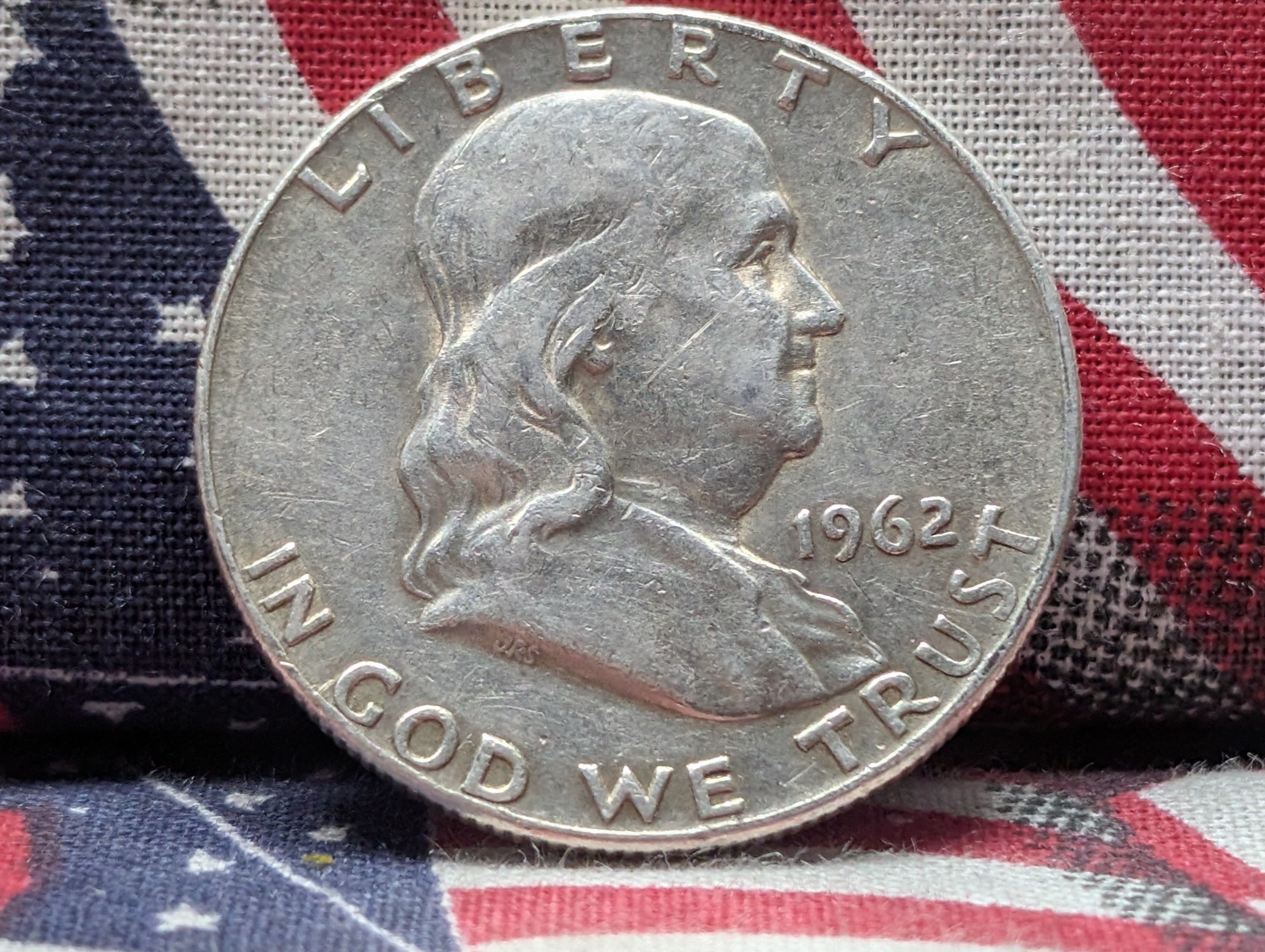 1962-D Franklin 90% Silver Half Dollar - 64 years old