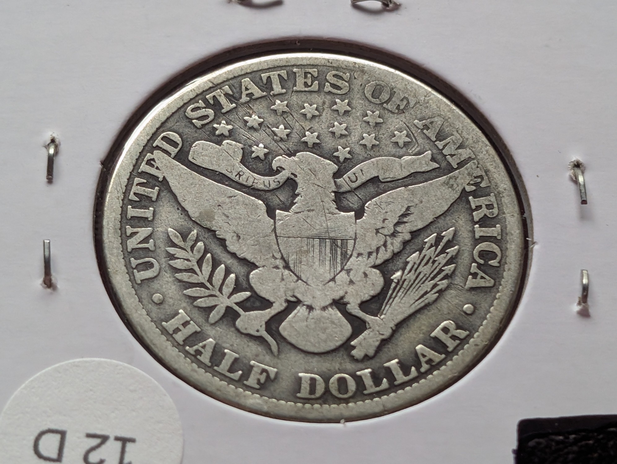 1909 Barber 90% Silver Half Dollar
