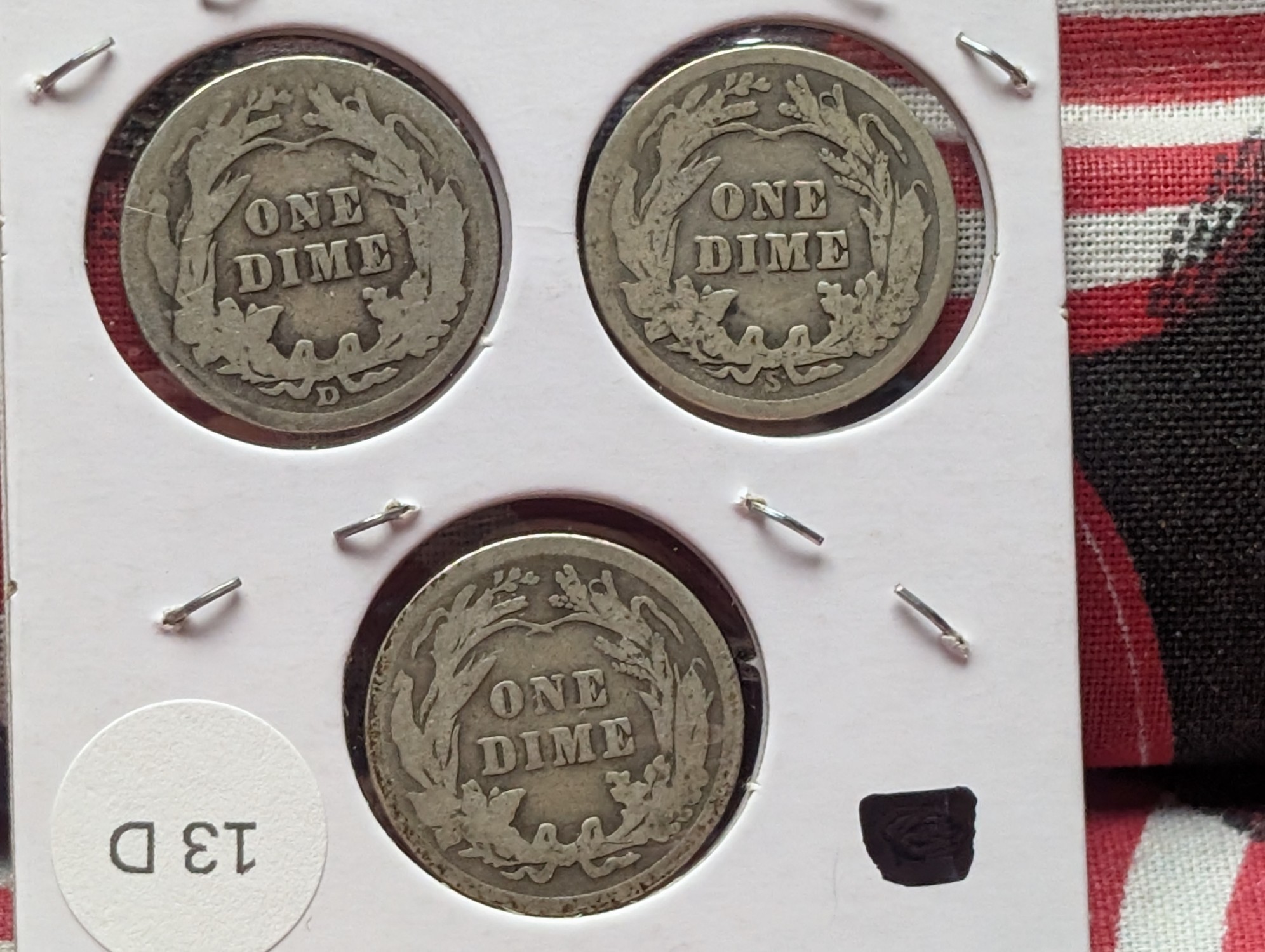 1914, 1914-D, & 1914-S Barber 90% Silver Dimes - Complete Year Set!