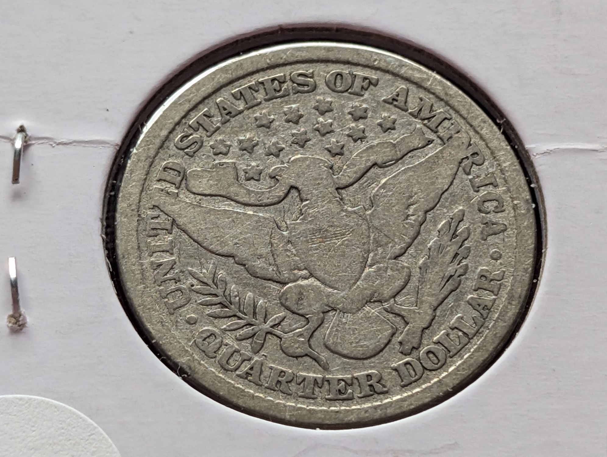 1898 Barber 90% Silver Quarter