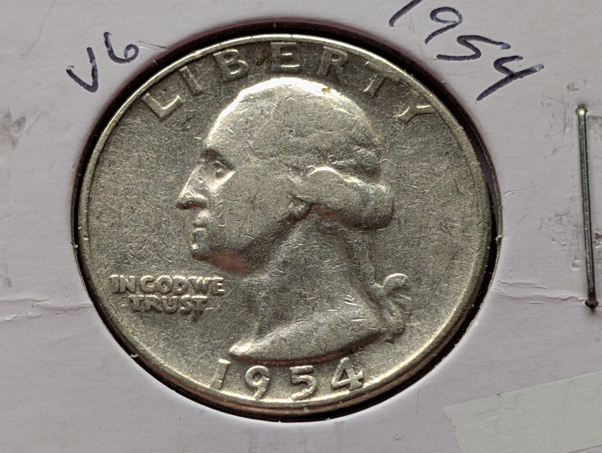 1954 Washington 90% Silver Quarter