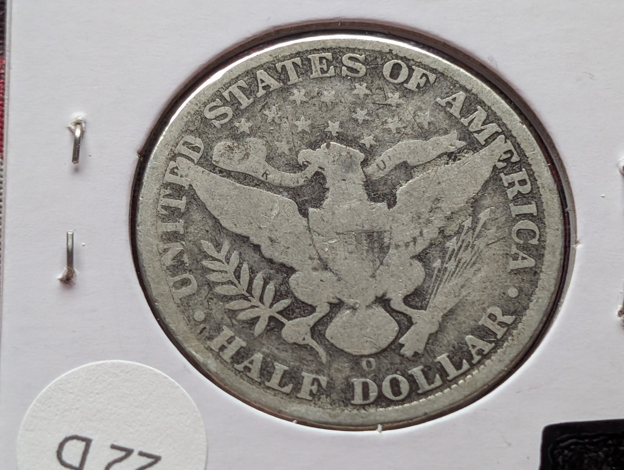 1908-O Barber 90% Silver Half Dollar