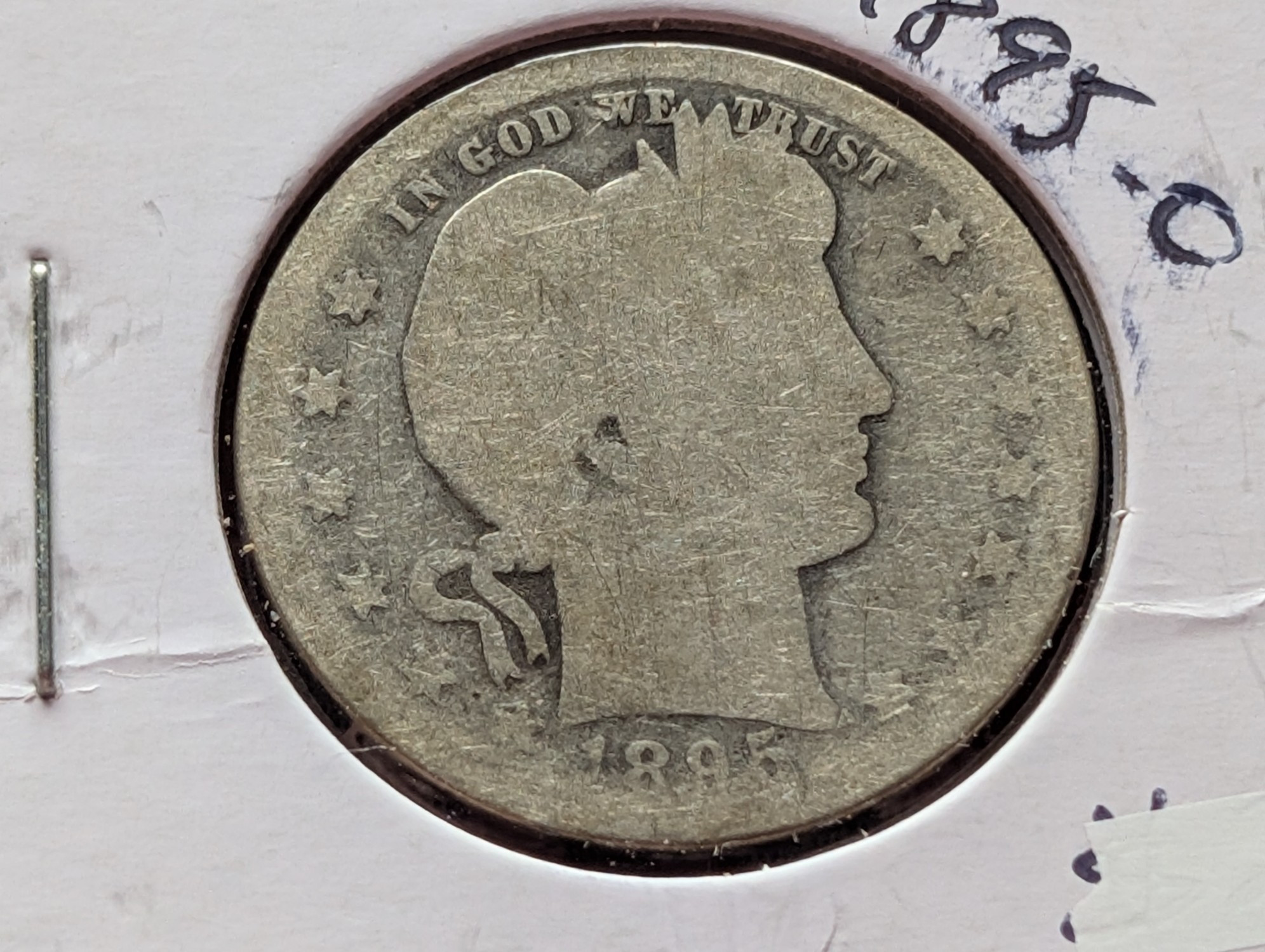 1895-O Barber 90% Silver Quarter