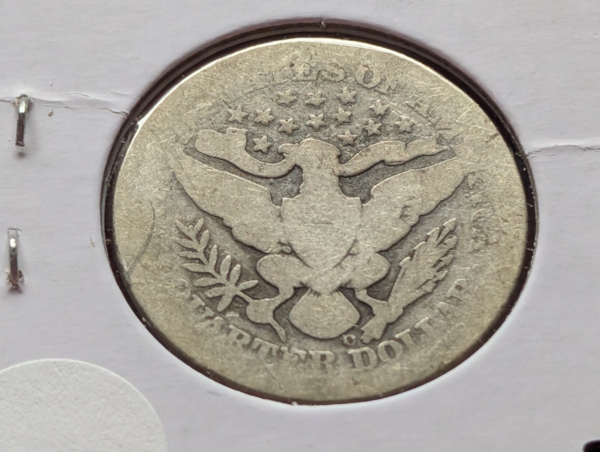 1895-O Barber 90% Silver Quarter