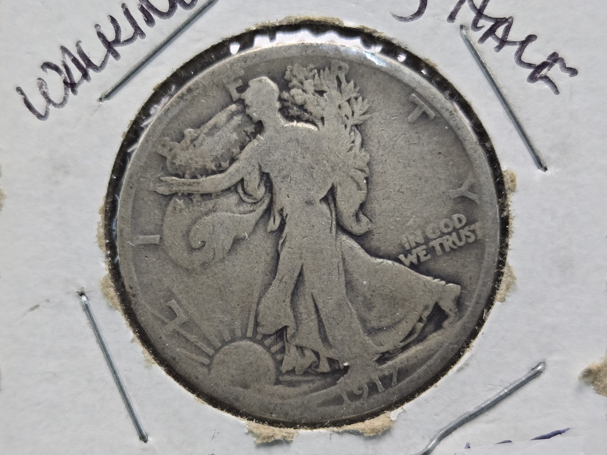 1917 Walking Liberty 90% Silver Half Dollar