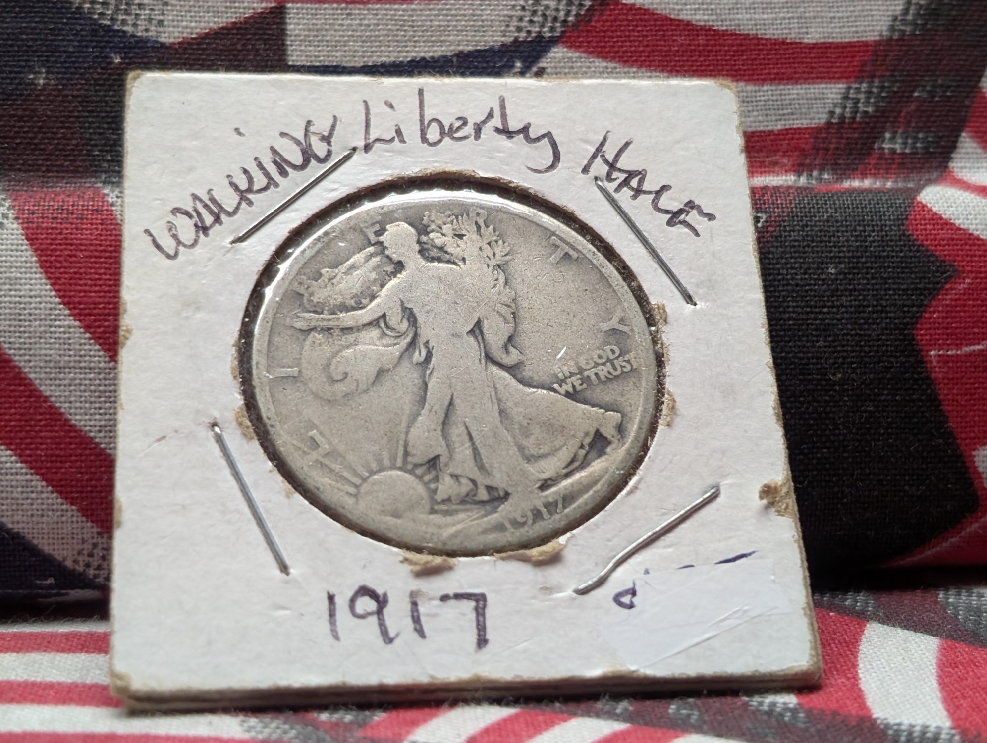1917 Walking Liberty 90% Silver Half Dollar