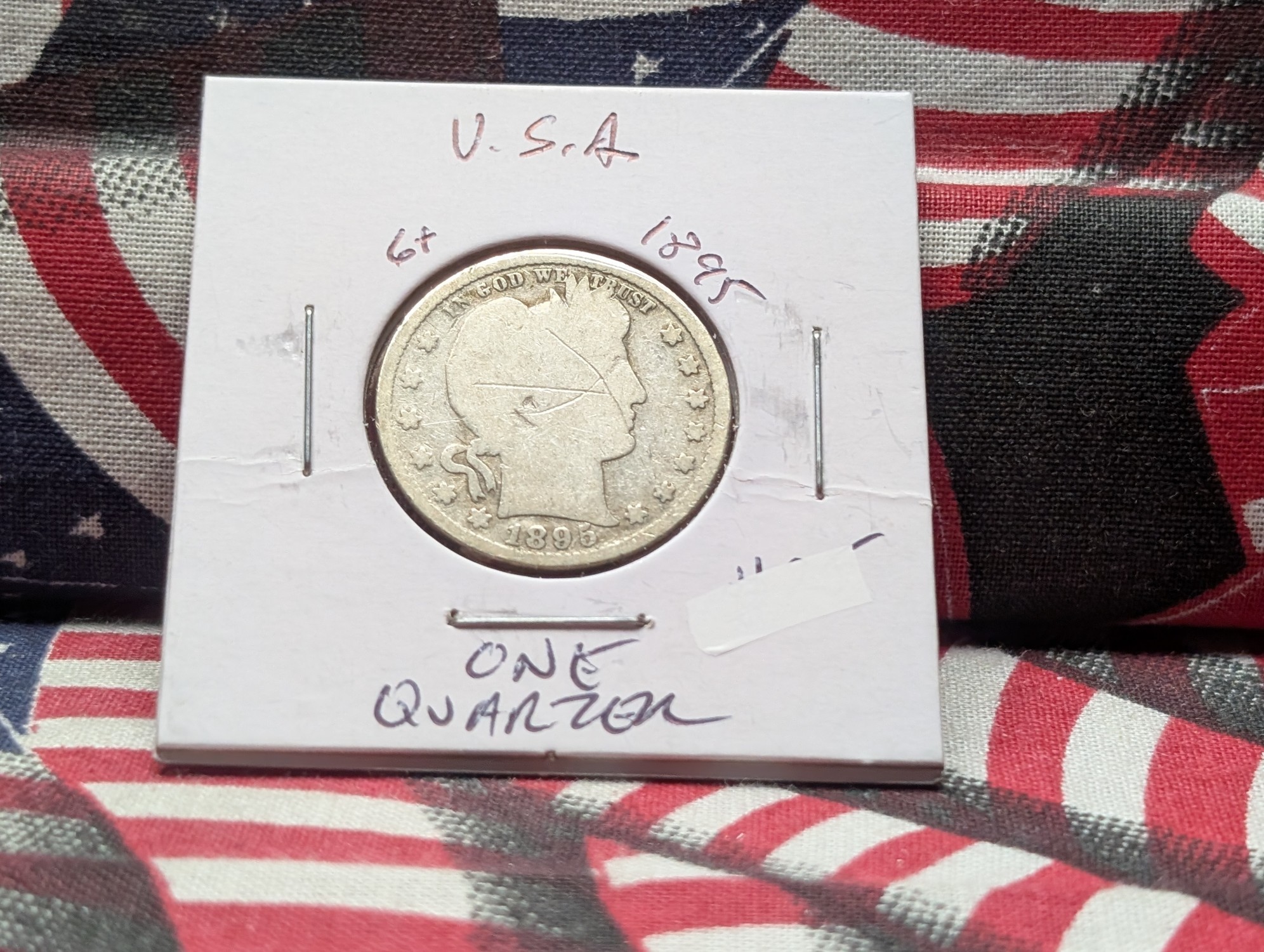 1895 Barber 90% Silver Quarter