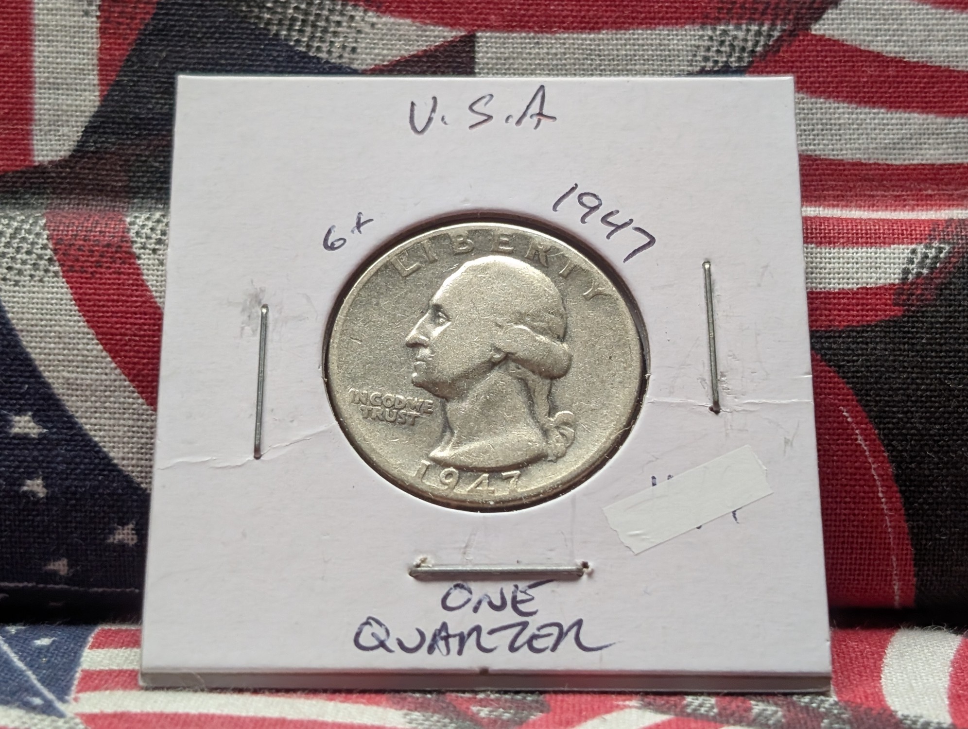 1947 Washington 90% Silver Quarter
