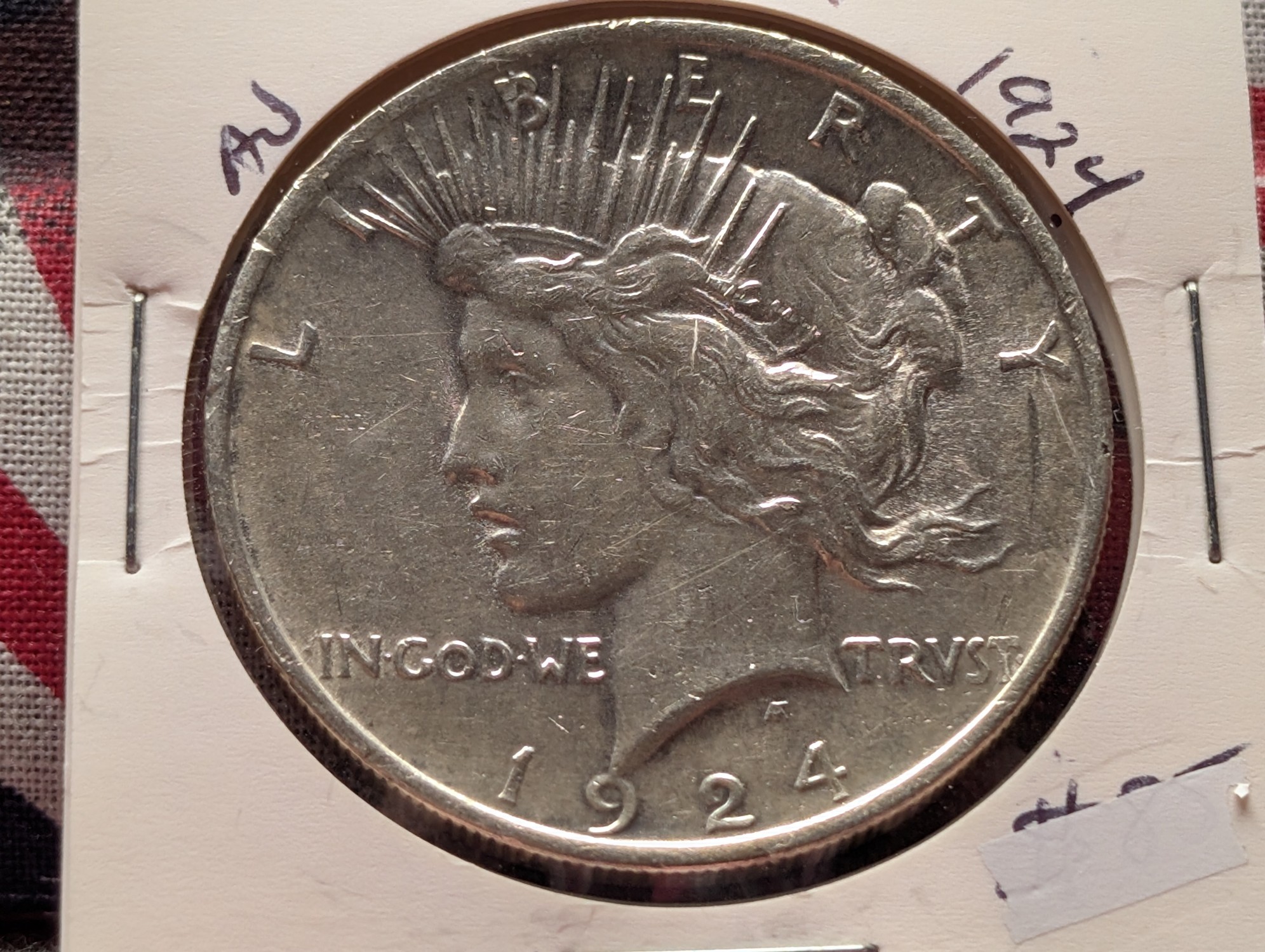 1924 Peace 90% Silver Dollar