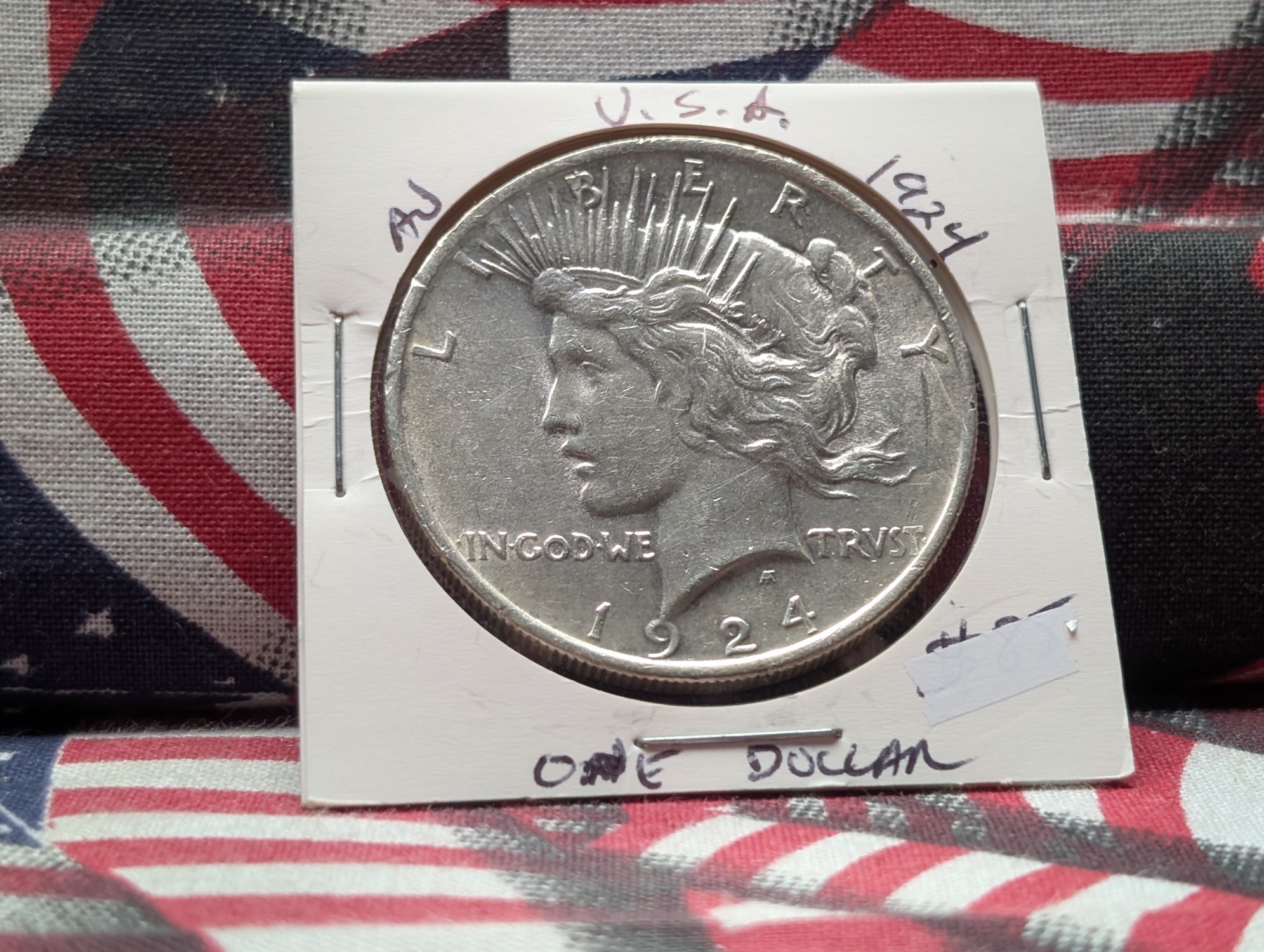1924 Peace 90% Silver Dollar