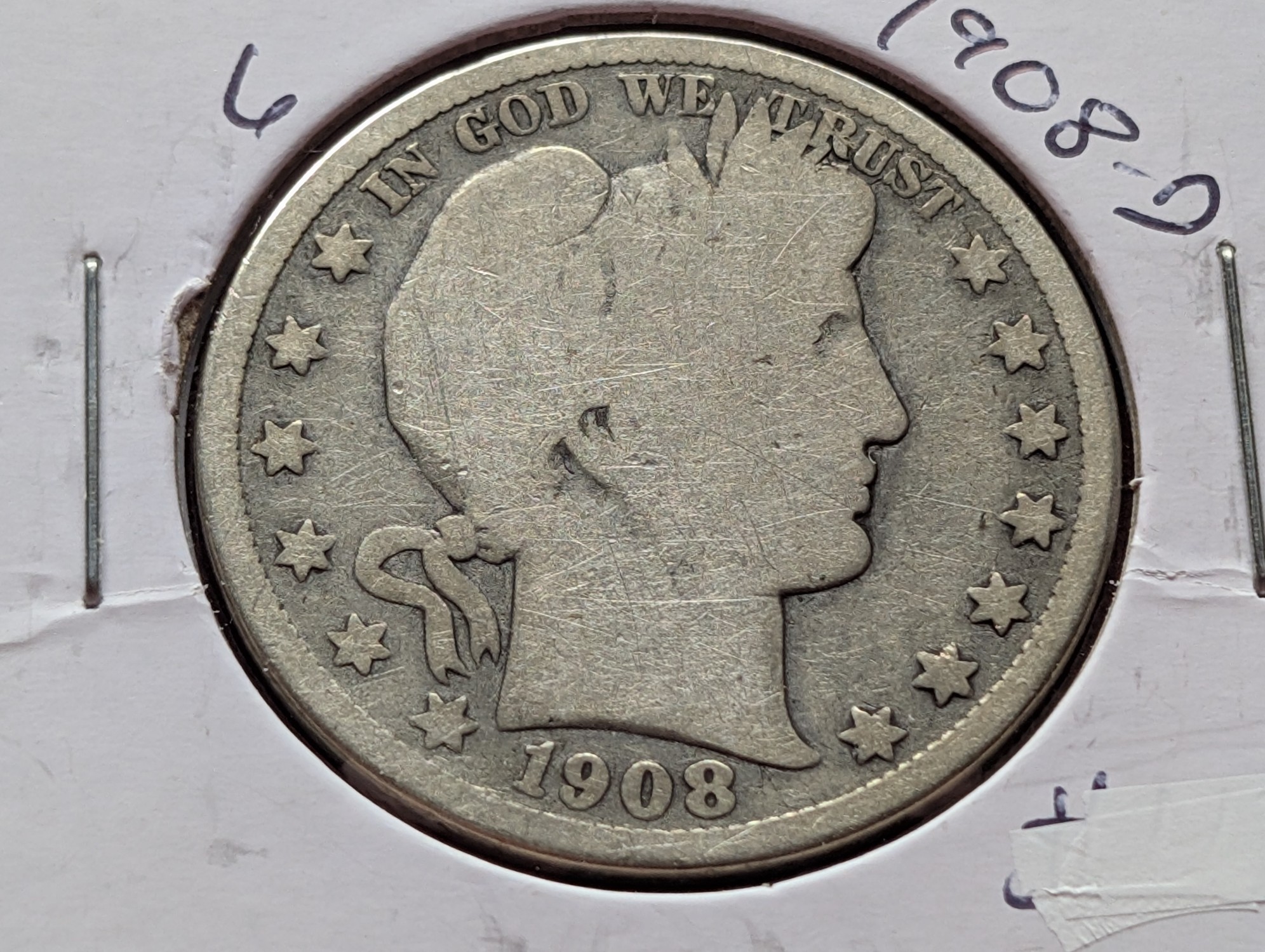 1908-D Barber 90% Silver Half Dollar
