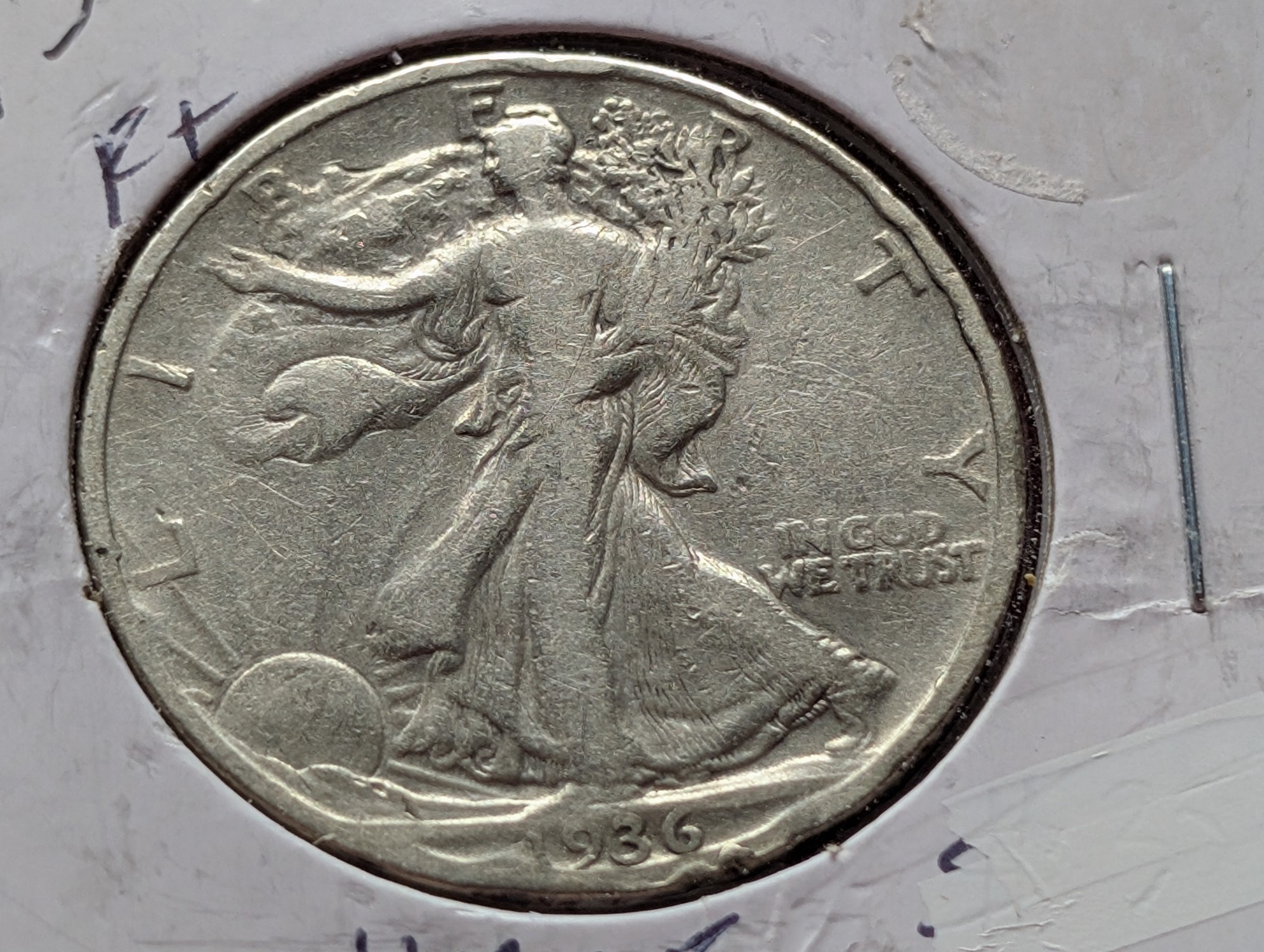 1936 Walking Liberty 90% Silver Half Dollar