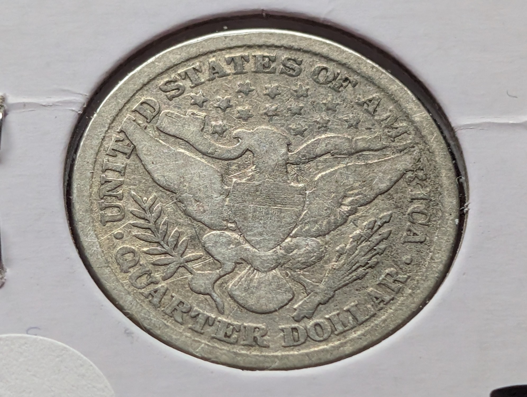 1893 Barber 90% Silver Quarter